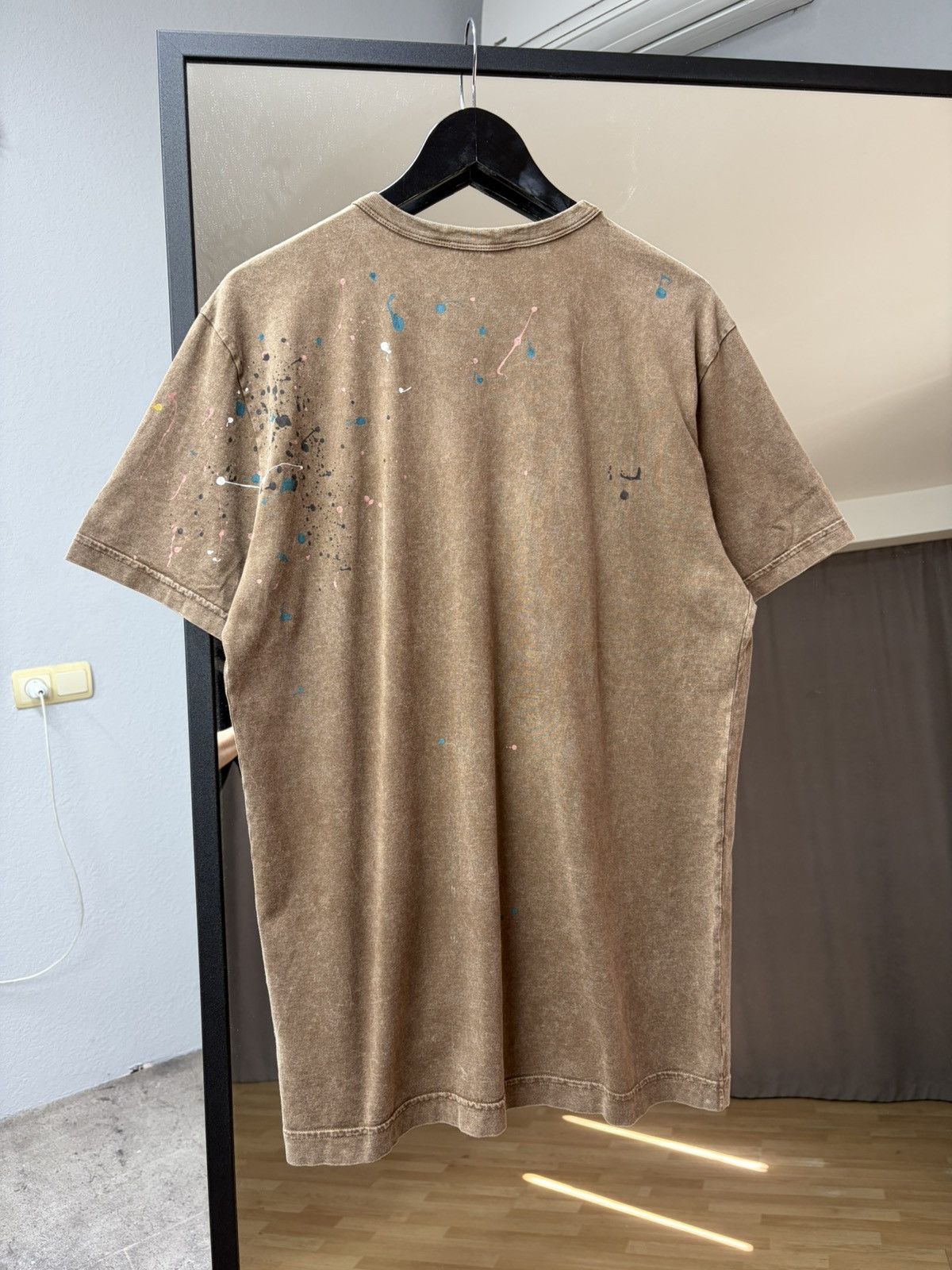 Vintage Dolce & Gabbana Paint Splatter Tee Brown DG Archive
