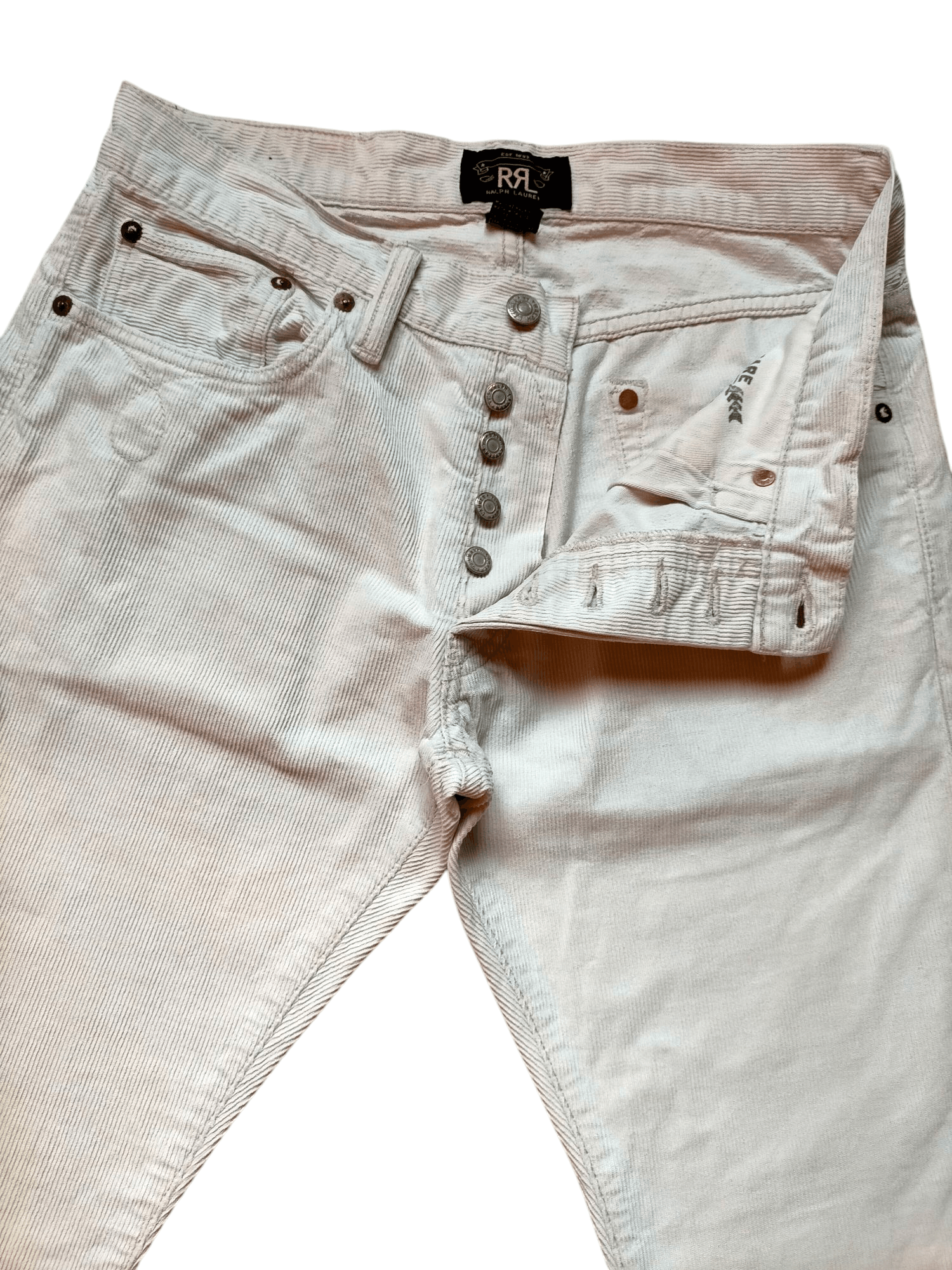 Polo Ralph Lauren RRL Double RL Polo Ralph Lauren White Coudroy Jeans Pants Size US 30 / EU 46 - 7 Thumbnail