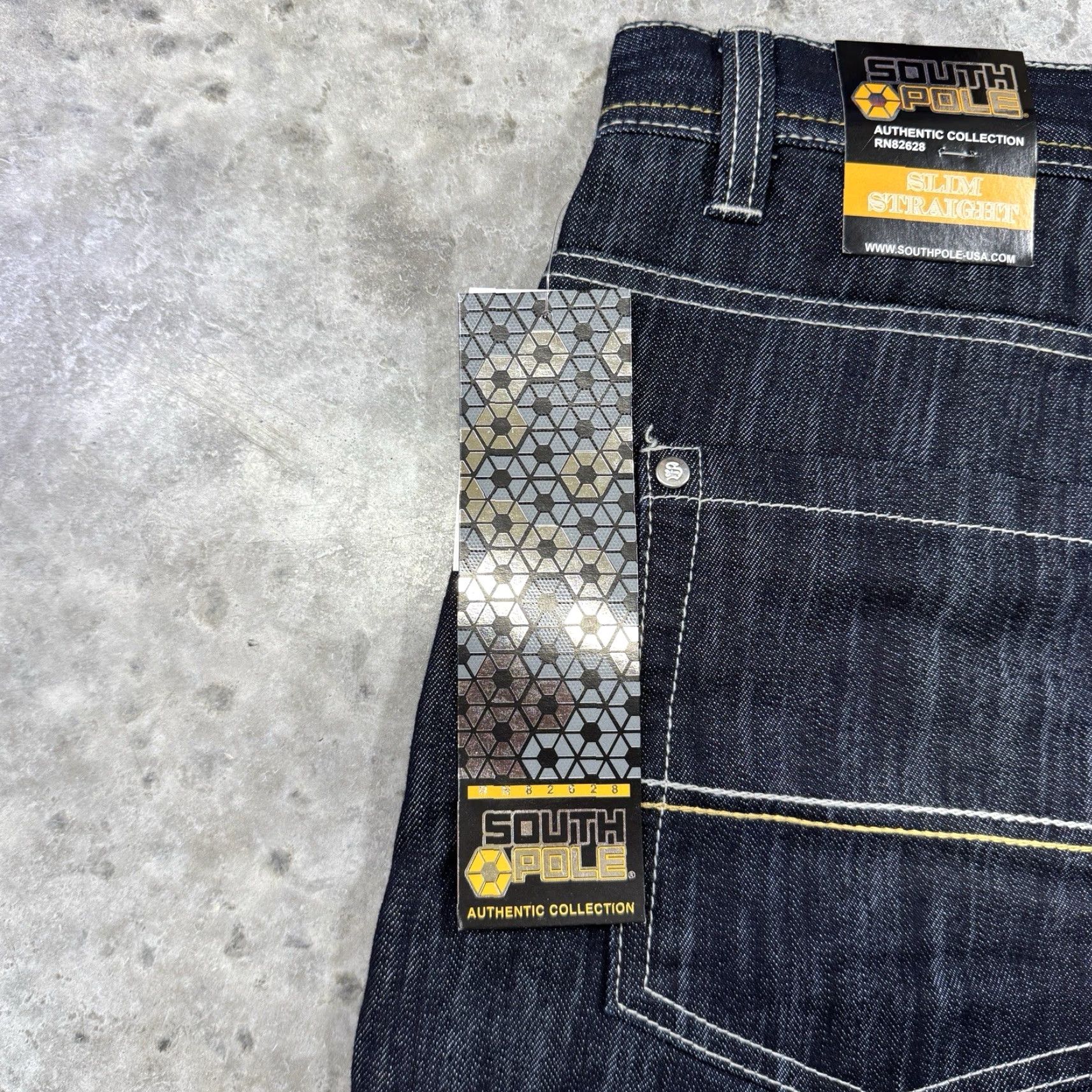 Southpole Southpole Jeans Mens 36x34 Indigo Baggy Hip Hop Y2K 90s Vintage NWT Denim Straight 5-Pocket Mid Rise Bluesock 34in Inseam Mens Size US 36 / EU 52 - 2 Thumbnail