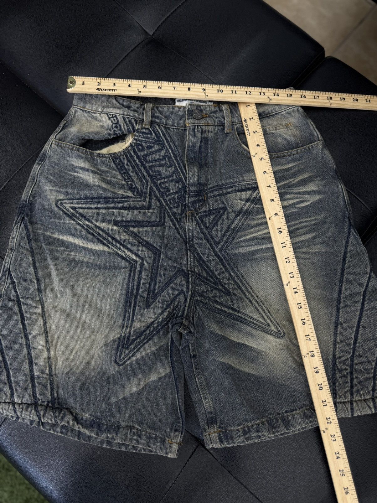 Vale Valley Vale Blue Denim Star Shorts Size 30 (NEW) Size US 30 / EU 46 - 8 Thumbnail