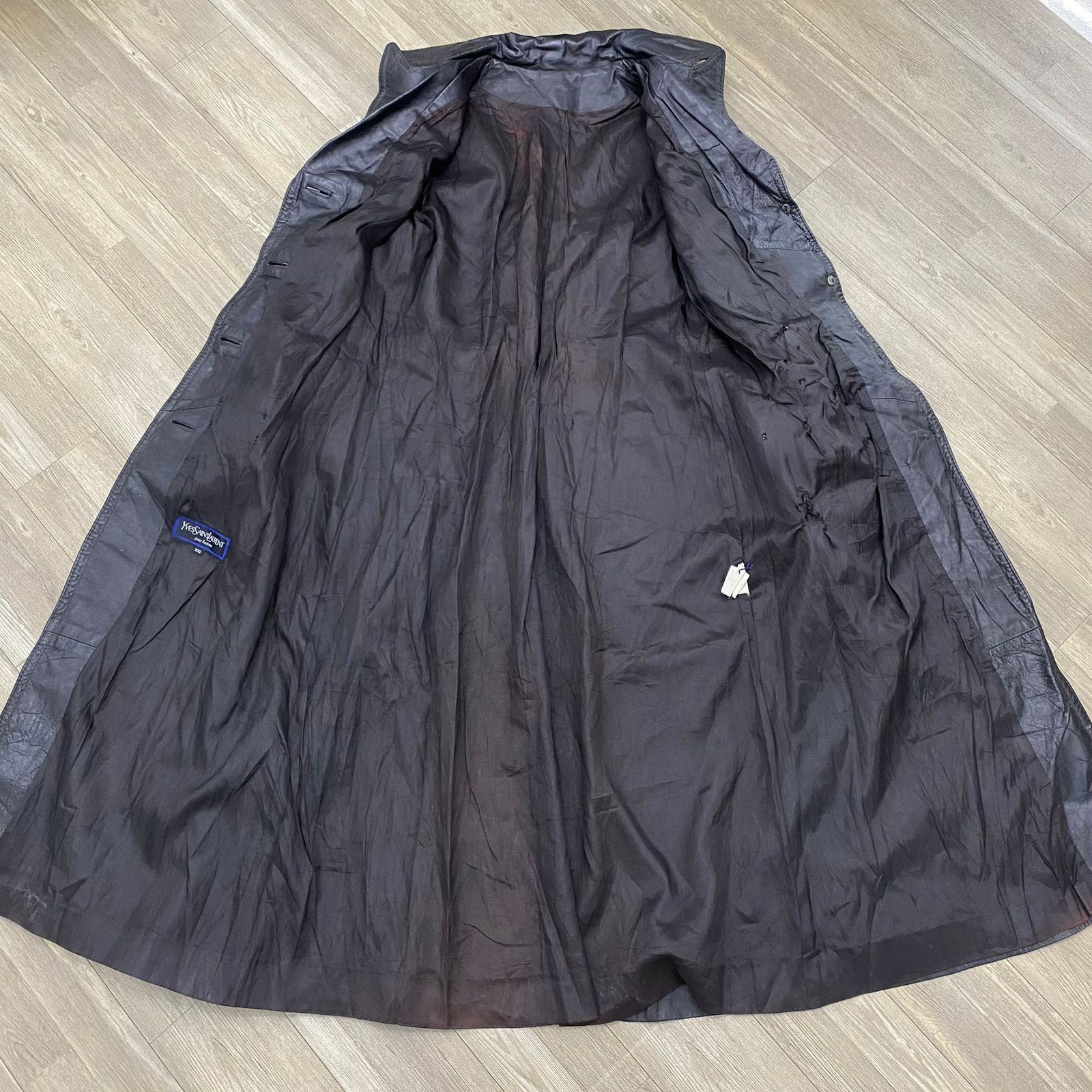 Yves Saint Laurent Vintage YSL Leather Trench Coat Size US M / EU 48-50 / 2 - 4 Thumbnail