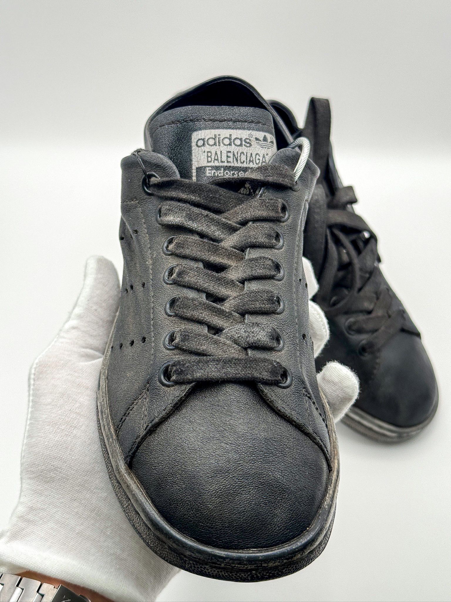 Adidas × Balenciaga Balenciaga x Adidas Stan Smith Distressed Leather Sneakers Size US 6 / IT 36 - 3 Thumbnail