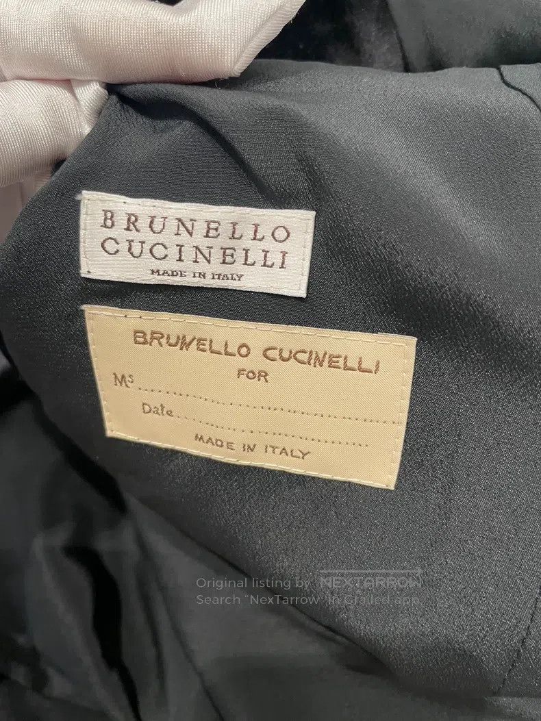 Brunello Cucinelli Brunello Cucinelli Black Triacetate Fiber Suit Jacket Size 46L - 4 Thumbnail