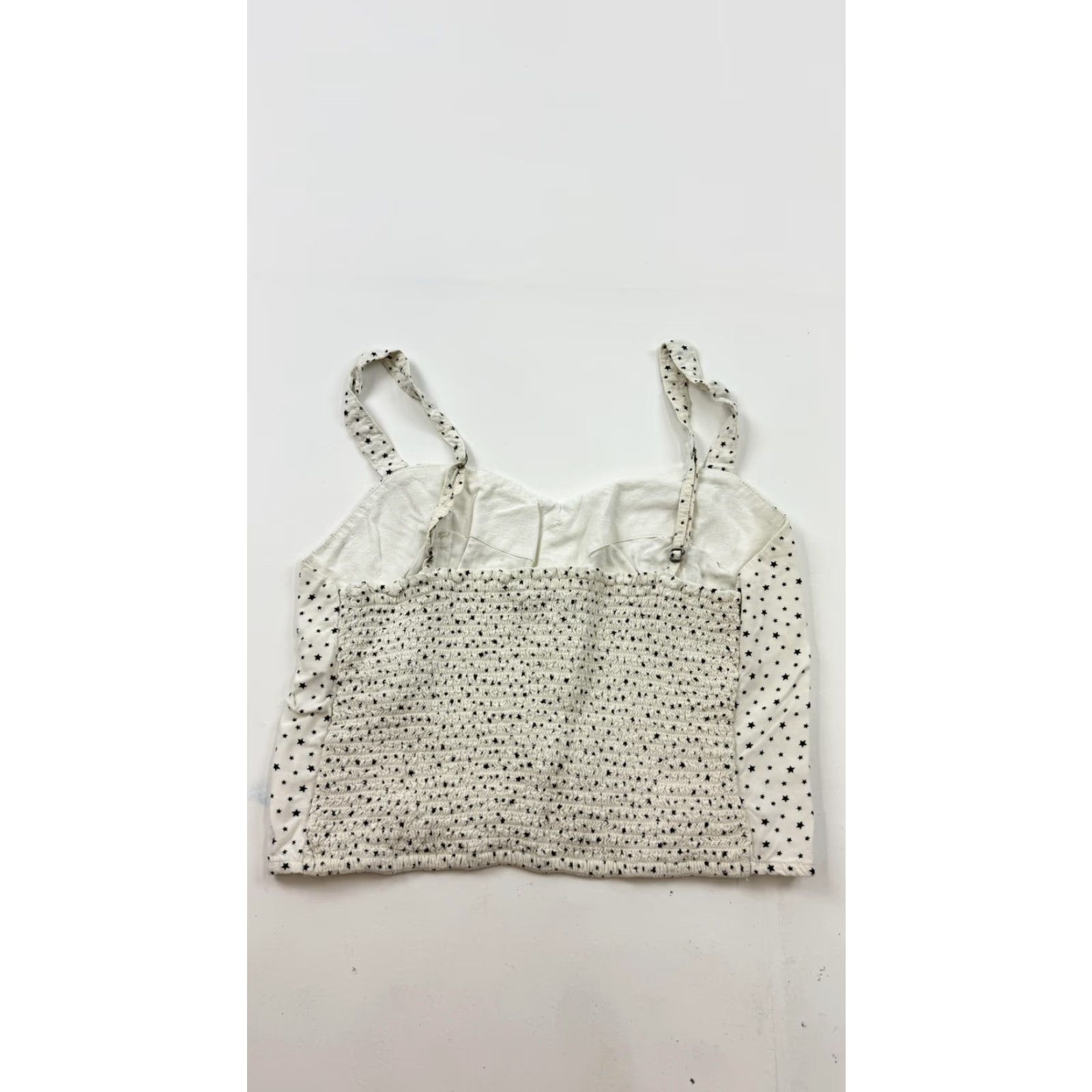 Abercrombie & Fitch Abercrombie & Fitch Crop Top Womens Small White Star Print Button Front Cami Size S / US 4 / IT 40 - 6 Thumbnail