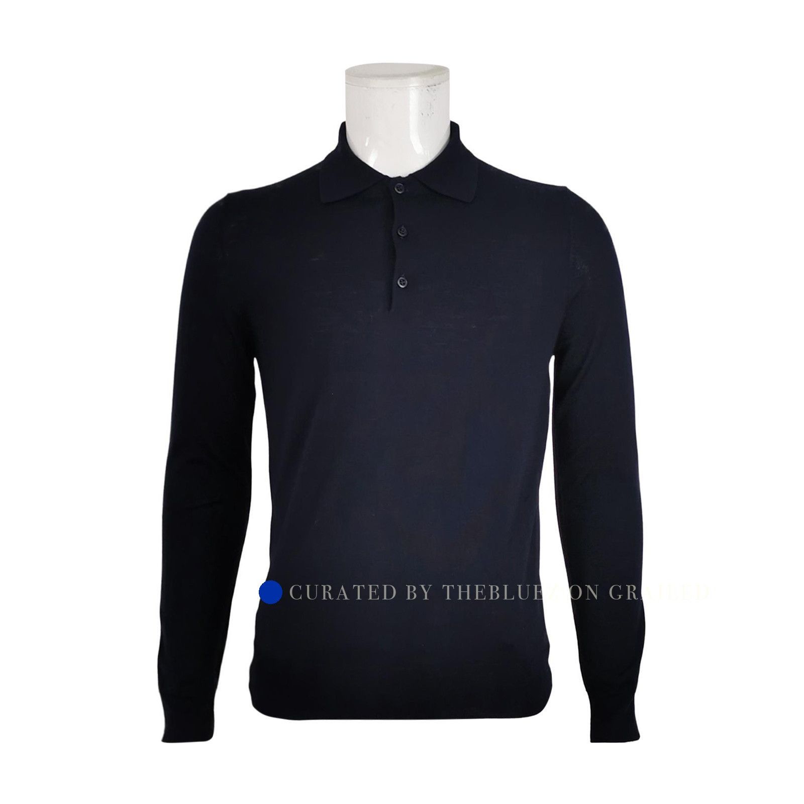 Prada Black Wool Polo Sweater in Size M Size US M / EU 48-50 / 2 - 1 Thumbnail