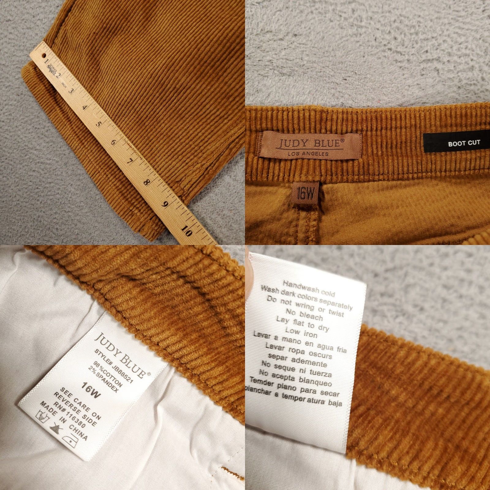 Cordelia Bootcut Corduroy Pants in Camel