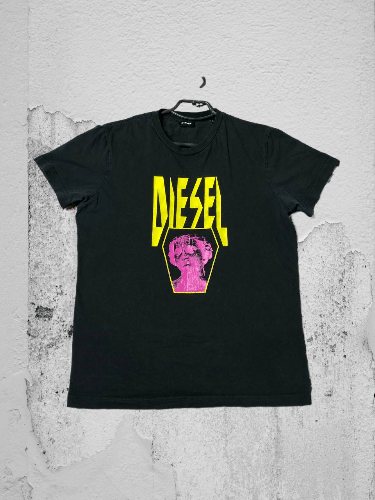 Diesel × Vintage Vintage Diesel Logo Graphic Tee Y2K 00s Punk Rock Size US L / EU 52-54 / 3 - 1 Thumbnail