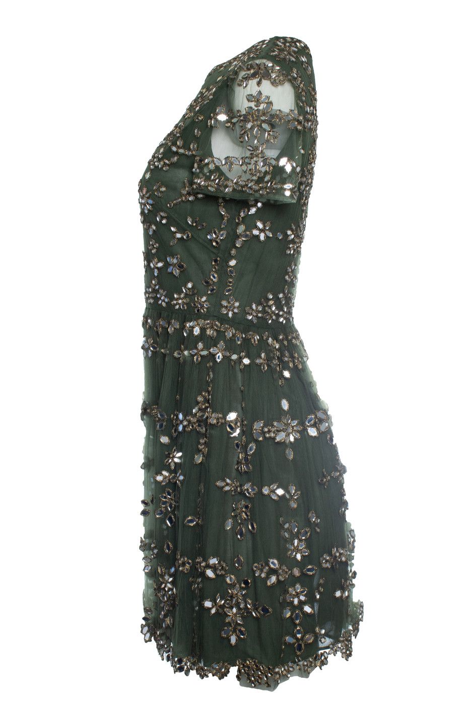 Valentino Valentino, embellished tulle dress in green Size S / US 4 / IT 40 - 2 Thumbnail