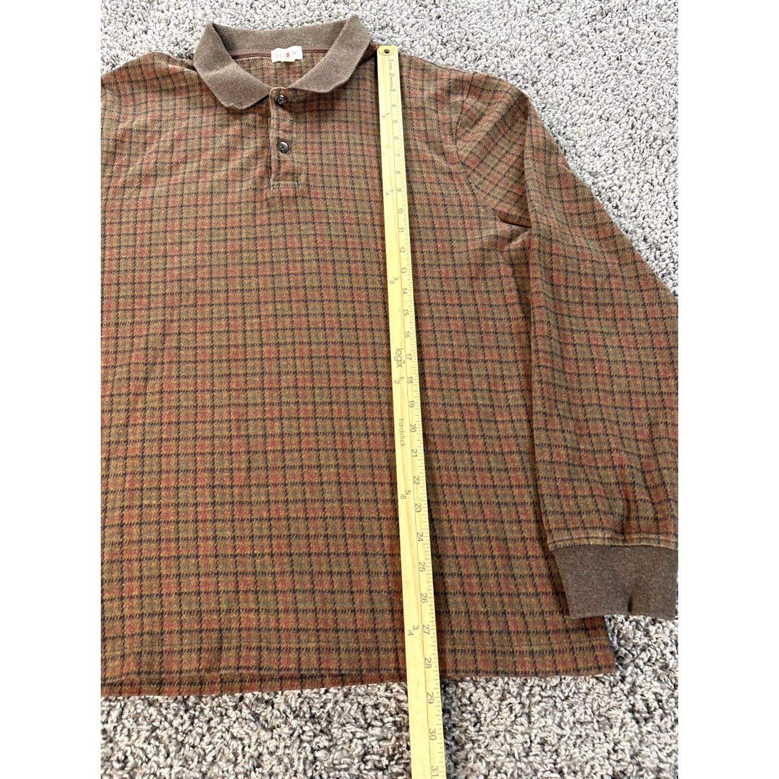 J.Crew VINTAGE J.CREW Shirt Mens XL Henley Pullover Plaid Oarsman USA 90s Classic Preppy Heavyweight Thermal Size US XL / EU 56 / 4 - 2 Thumbnail