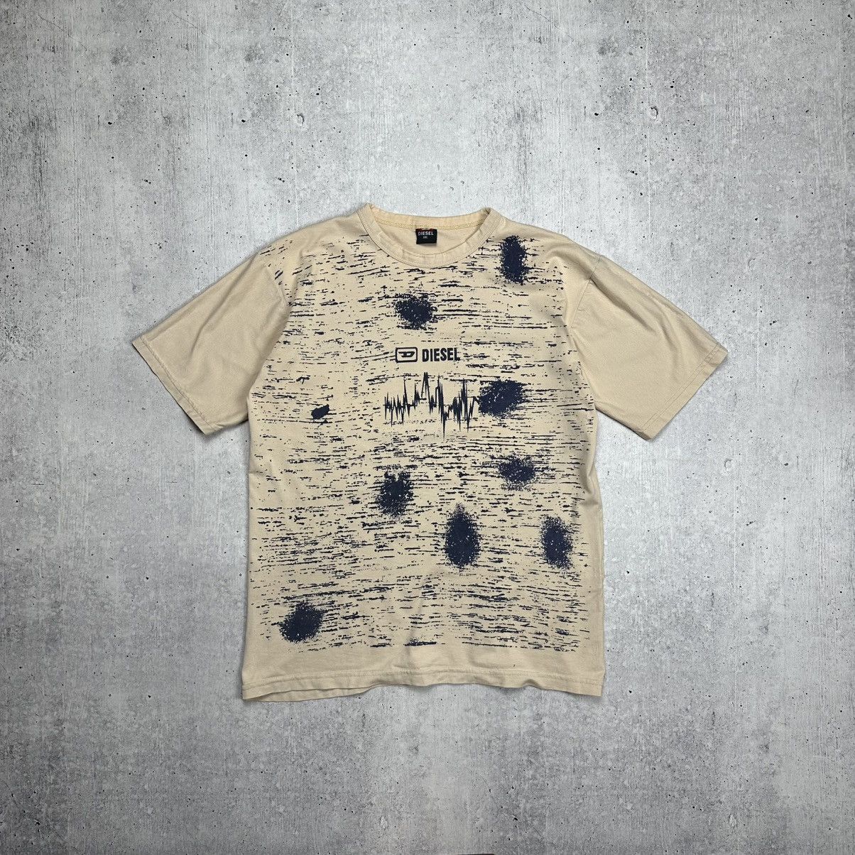 Diesel × Vintage Japan Diesel Printed Vintage Tee T Shirt Y2K Rick Owens Vibe Size US XL / EU 56 / 4 - 1 Thumbnail