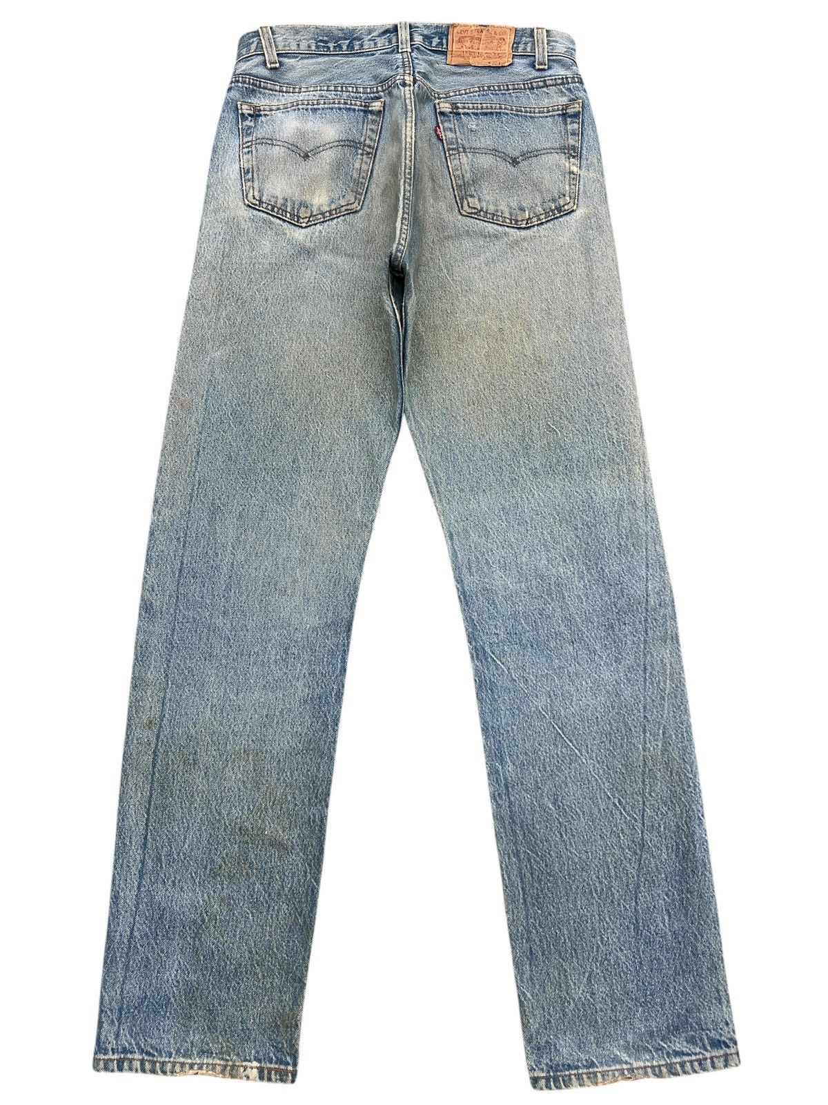 Levi's Vintage 80s Levis Distressed Mudwash Denim Jeans 33x34 W33 Size US 33 - 3 Thumbnail