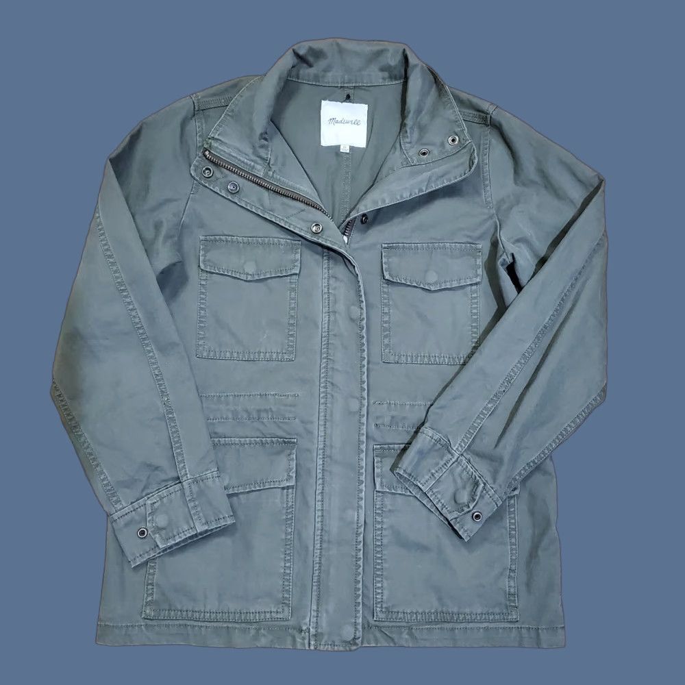Madewell **Madewell Womens XS Green Military Jacket Full Zip Pockets** User: **Madewell Womens XS Green Full Zip Military Jacket Pockets** Size XS / US 0-2 / IT 36-38 - 1 Thumbnail