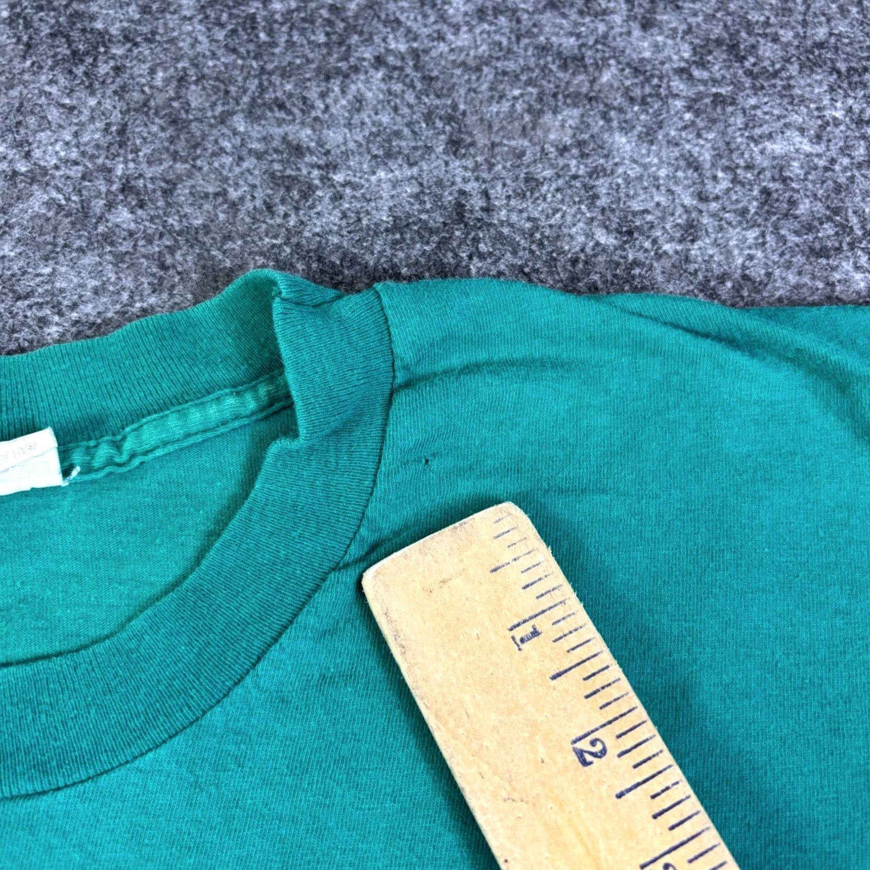 Fruit Of The Loom VINTAGE Fruit of the Loom T-Shirt Teal Green Pocket Tee Mens L 1990s Grunge Short Sleeve Size US L / EU 52-54 / 3 - 6 Thumbnail