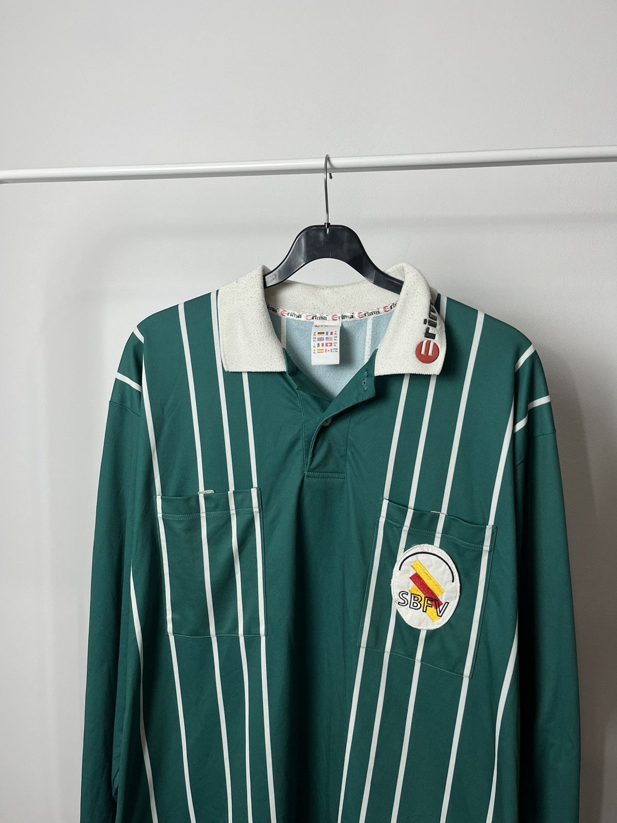 Erima × Vintage Vintage Erima Made in Slovenia Referee Longsleeve Jersey Size US XL / EU 56 / 4 - 2 Thumbnail