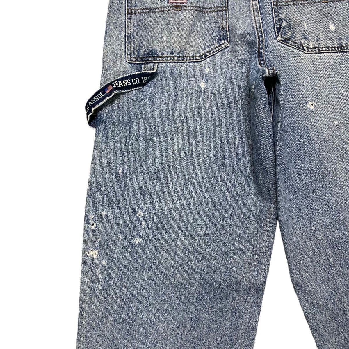 U.S. Polo Assn. Vintage US POLO ASSOC Distressed Denim Carpenter Pant Size US 31 - 15 Thumbnail