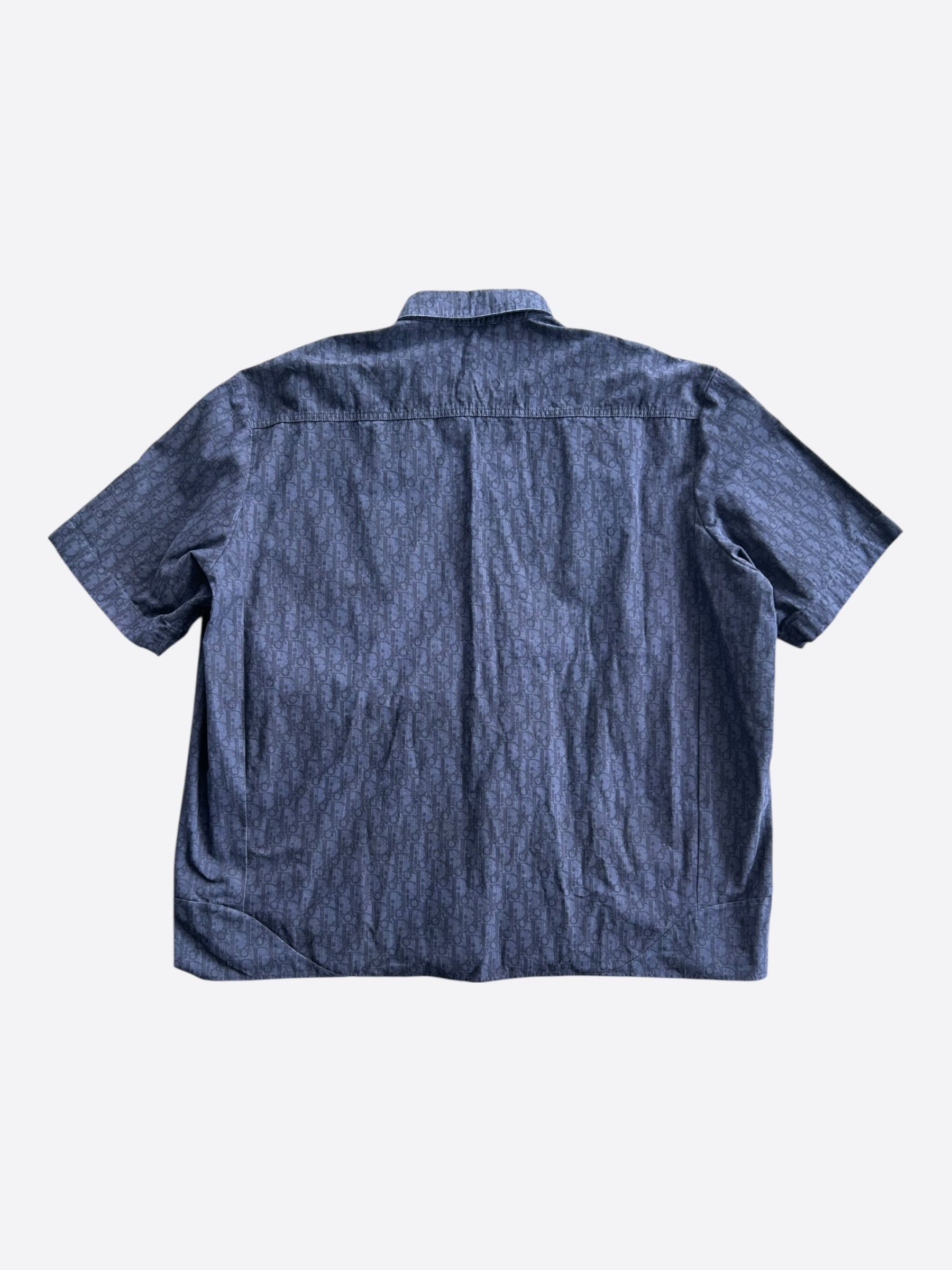 Dior Dior Blue & Black Oblique Denim Button Up Shirt Size US XL / EU 56 / 4 - 2 Thumbnail