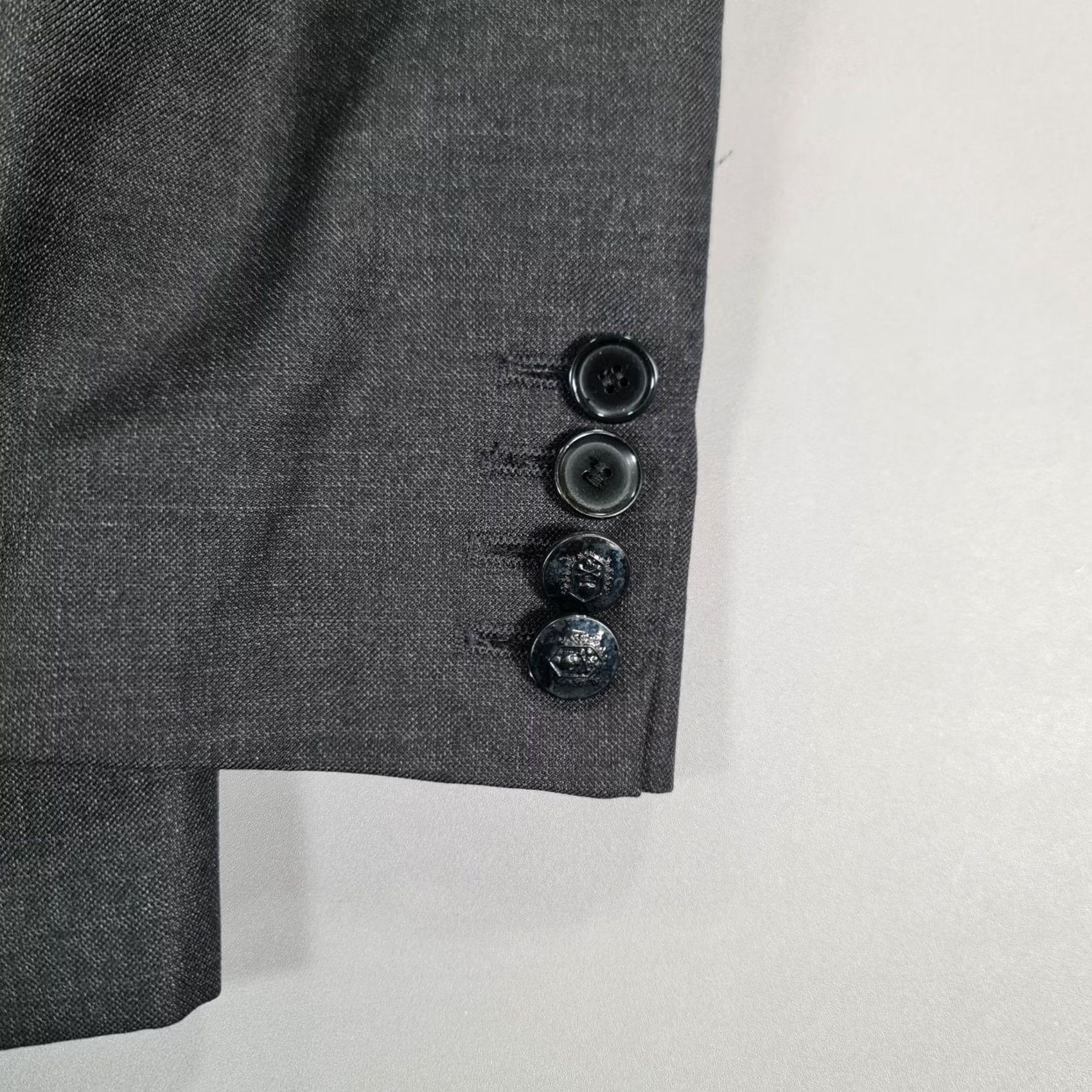 The Kooples VINTAGE? No. The Kooples Mens Suit Jacket Grey 36 R Wool Blazer Charcoal Single Breasted 46 Size 36R - 3 Thumbnail