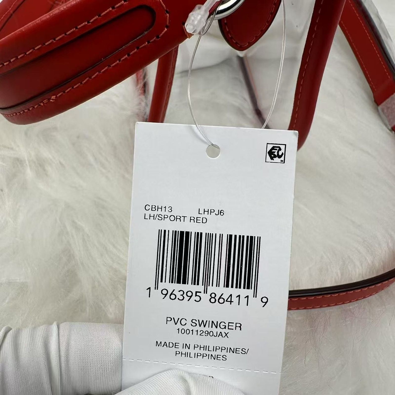 Coach Coach Stadium Swinger Crossbody Clear PVC Dust Bag CBH13 Red Size ONE SIZE - 6 Thumbnail