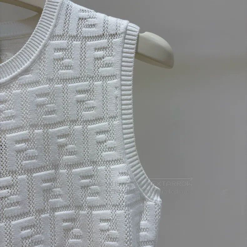 Fendi Fendi Double F Letter Logo Slim Fit Knitted Hollow-out Sle Size XS / US 0-2 / IT 36-38 - 4 Thumbnail