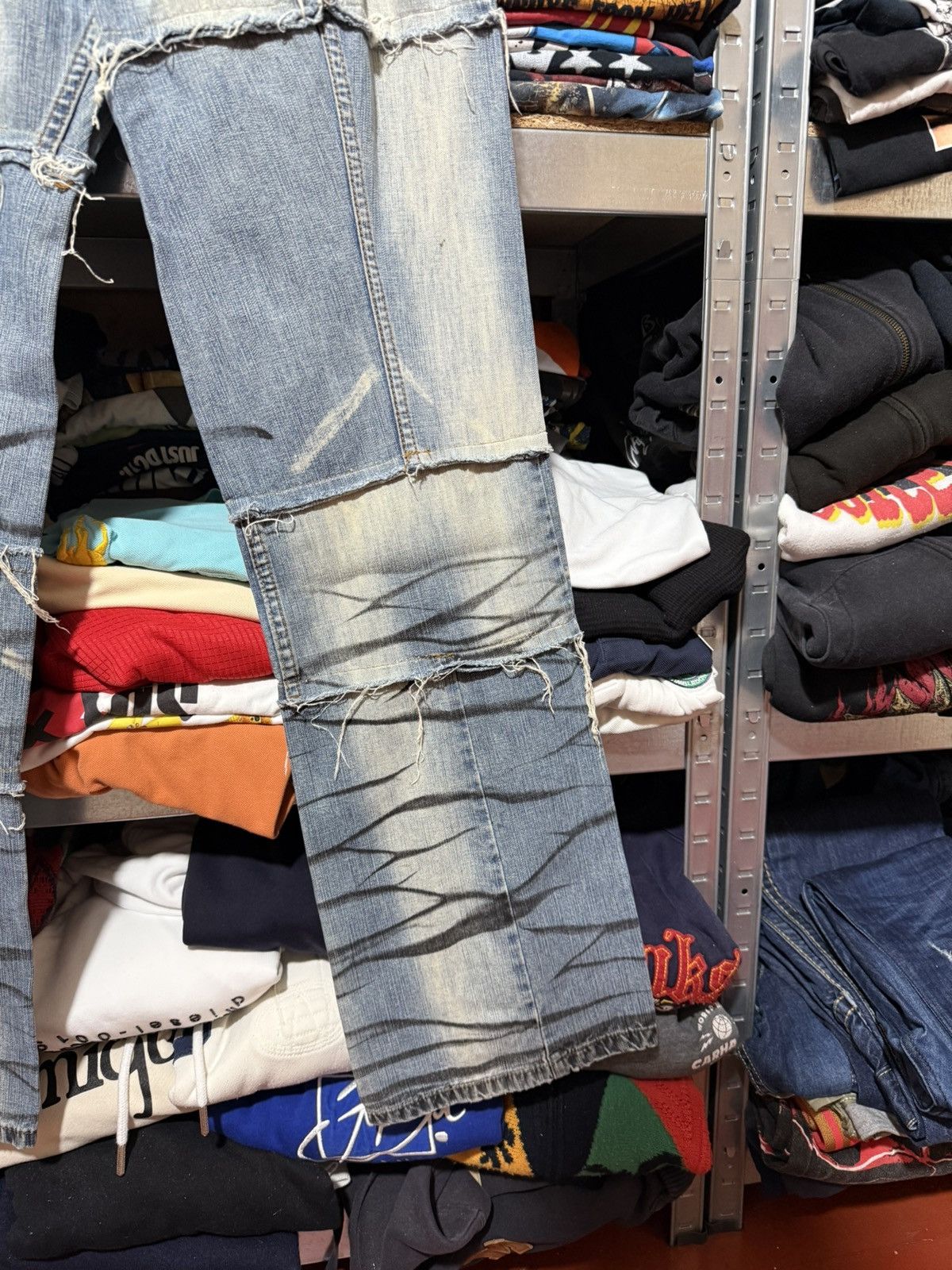 Japanese Brand CYBER PUNK Y2K VSCT JEANS DENIM NAVY AVANT GARD JEANS HYPE Size US 36 / EU 52 - 9 Thumbnail