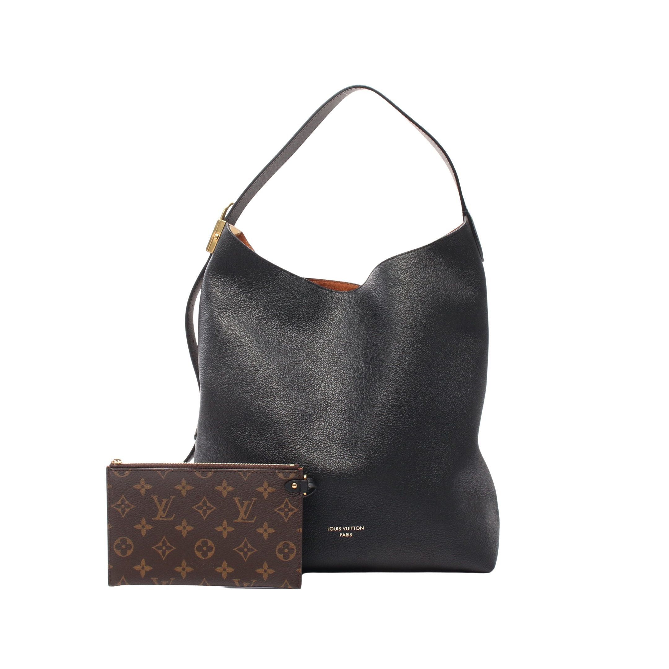 Louis Vuitton Louis Vuitton Lowkey Hobo Mm Noir Shoulder Bag Leather Black Gold Size ONE SIZE - 1 Thumbnail
