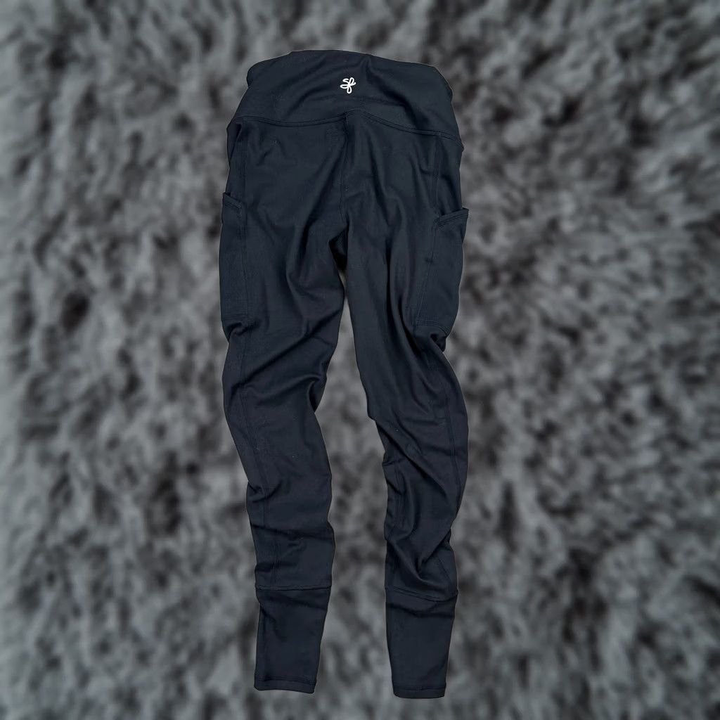 Vintage Sweetflexx High Rise Pockets Full Length Resistance Leggings Black Women 6 Regular Stretch Compression XS? Size 28" / US 6 / IT 42 - 1 Thumbnail