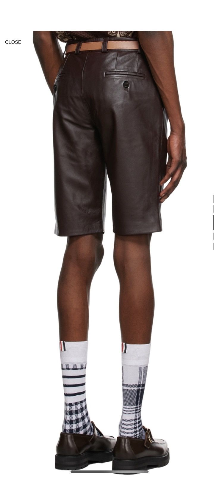 Ernest W. Baker Ernest W. Baker Brown Leather Shorts Size US 30 / EU 46 - 3 Thumbnail