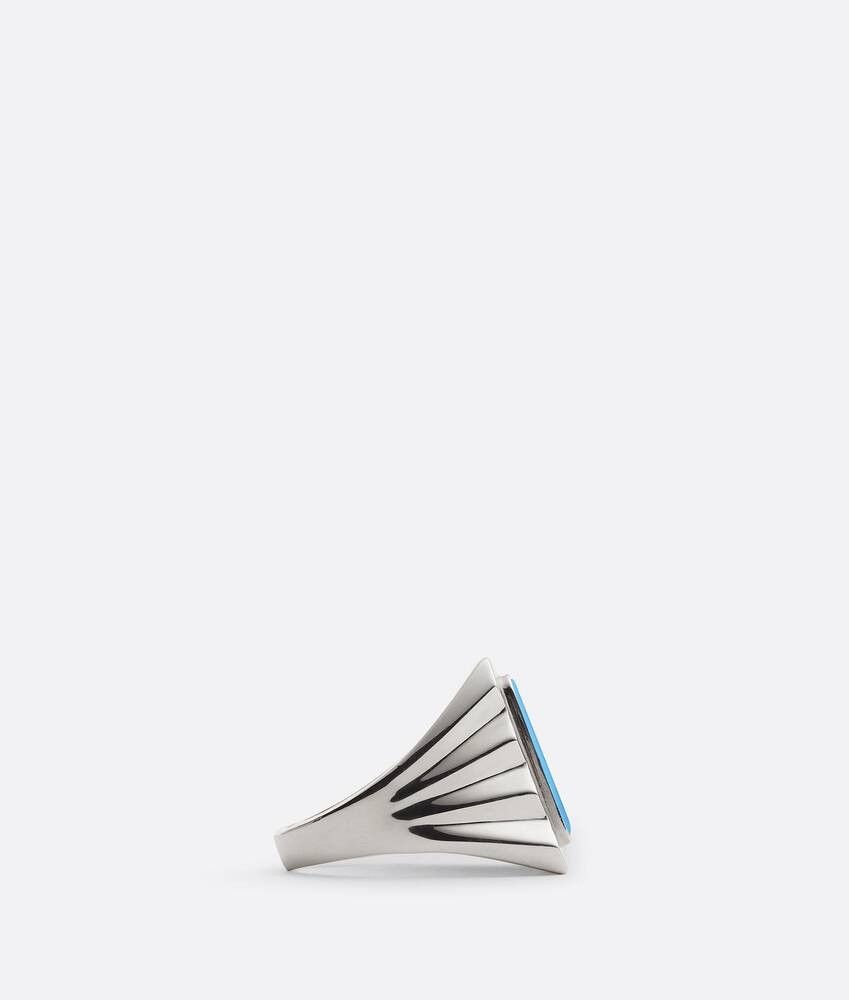 Bottega Veneta o1n1vont0325 Size: OS / Unisex Essentials Ring Silver/Blue Size ONE SIZE - 2 Thumbnail