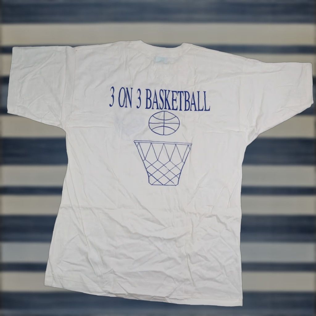 Vintage VINTAGE 90s 4404th Composite Wing Saudi Arabia 3 on 3 Basketball T Shirt Large Mens White Size US L / EU 52-54 / 3 - 1 Thumbnail