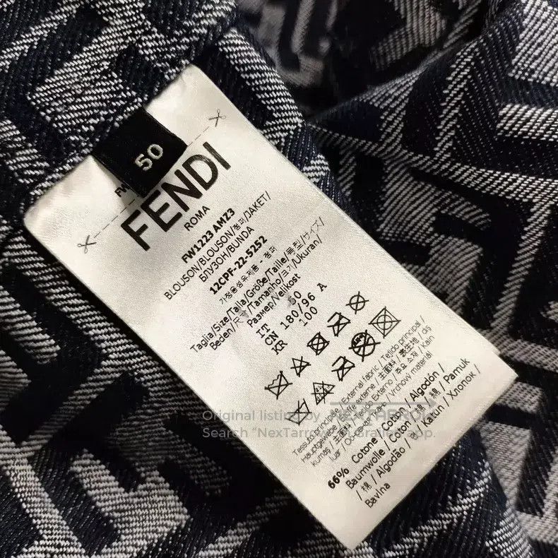 Fendi Fendi Blue Monogram Denim Jacket Size US M / EU 48-50 / 2 - 5 Thumbnail