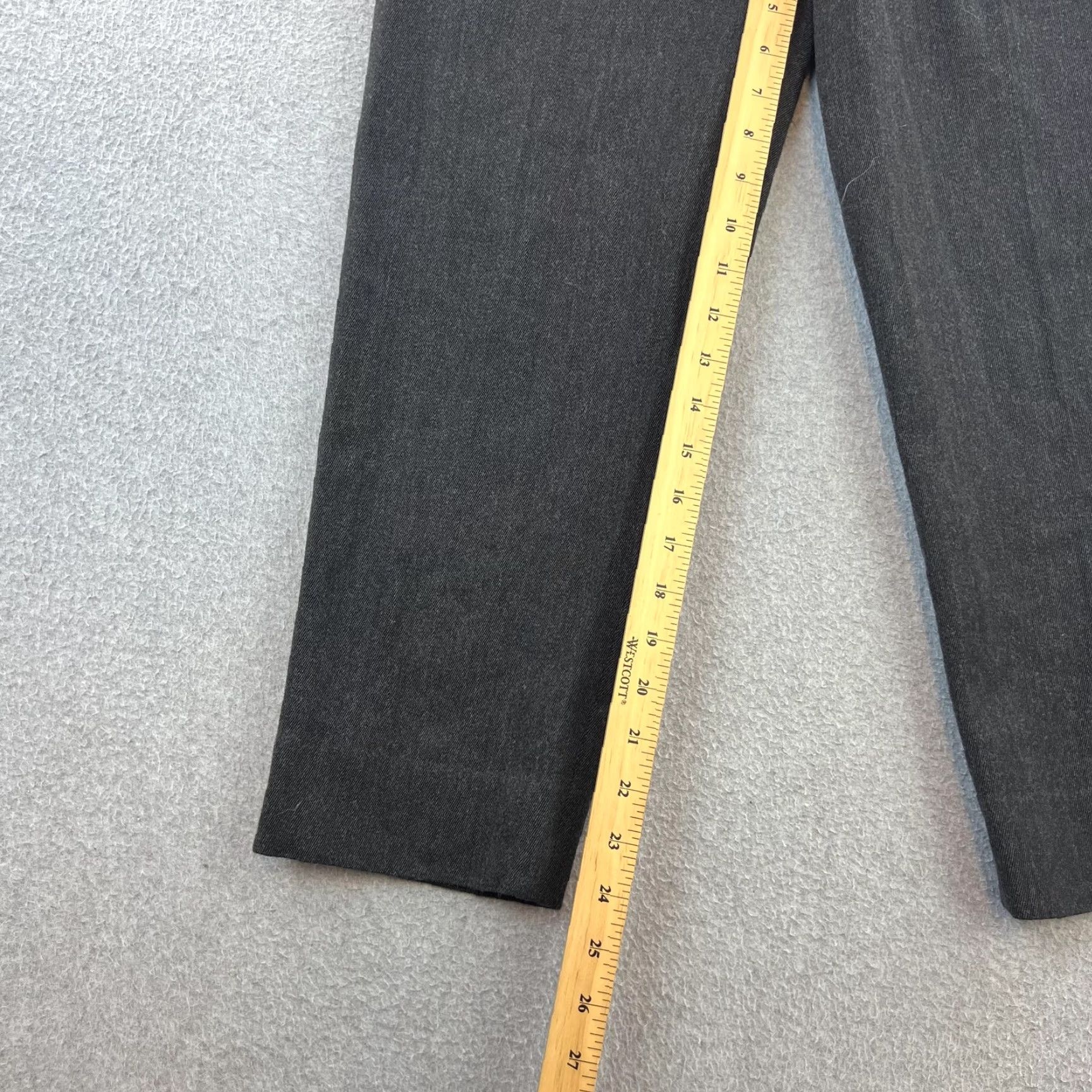 Vince Vince Womens Pants 6 Charcoal Gray Wool Cotton Blend Straight Leg Dress Pants Size 28" / US 6 / IT 42 - 3 Thumbnail