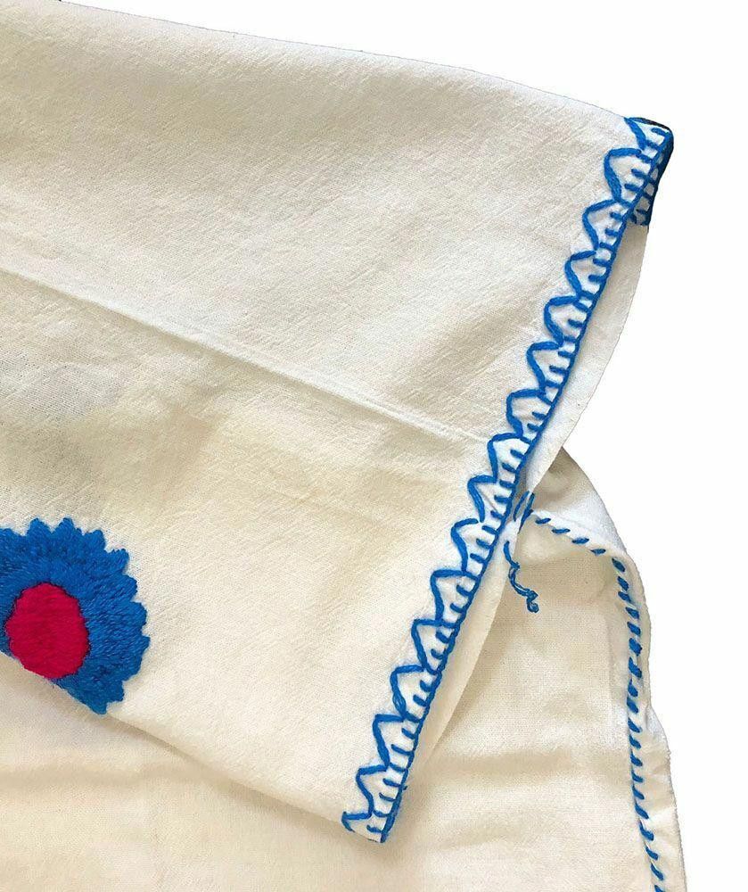 Designer Used White Hand Made Bluse L Size L / US 10 / IT 46 - 4 Thumbnail