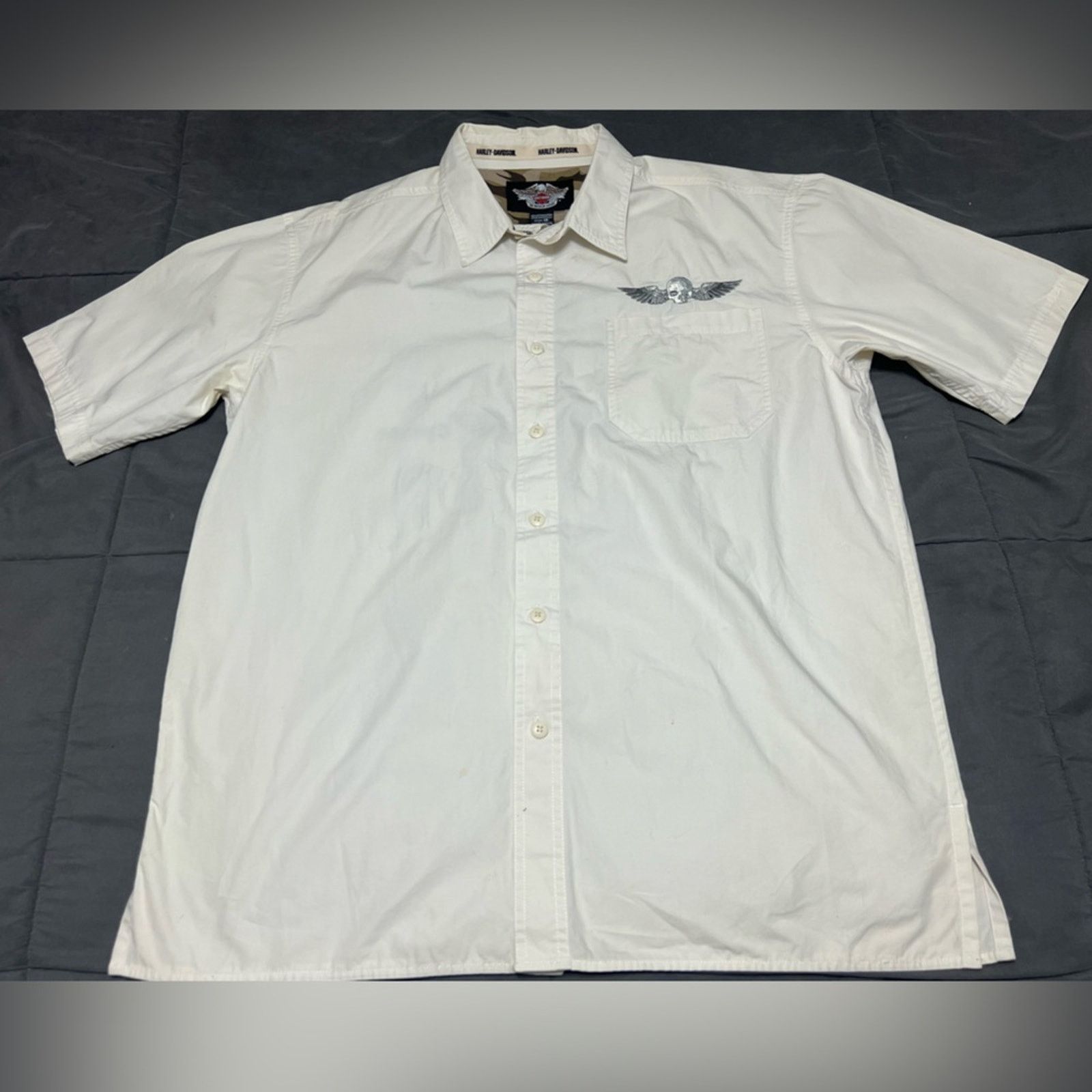 Harley Davidson Harley Davidson Embroidered “No Power No Glory” H-D Shirt Size US XL / EU 56 / 4 - 2 Thumbnail