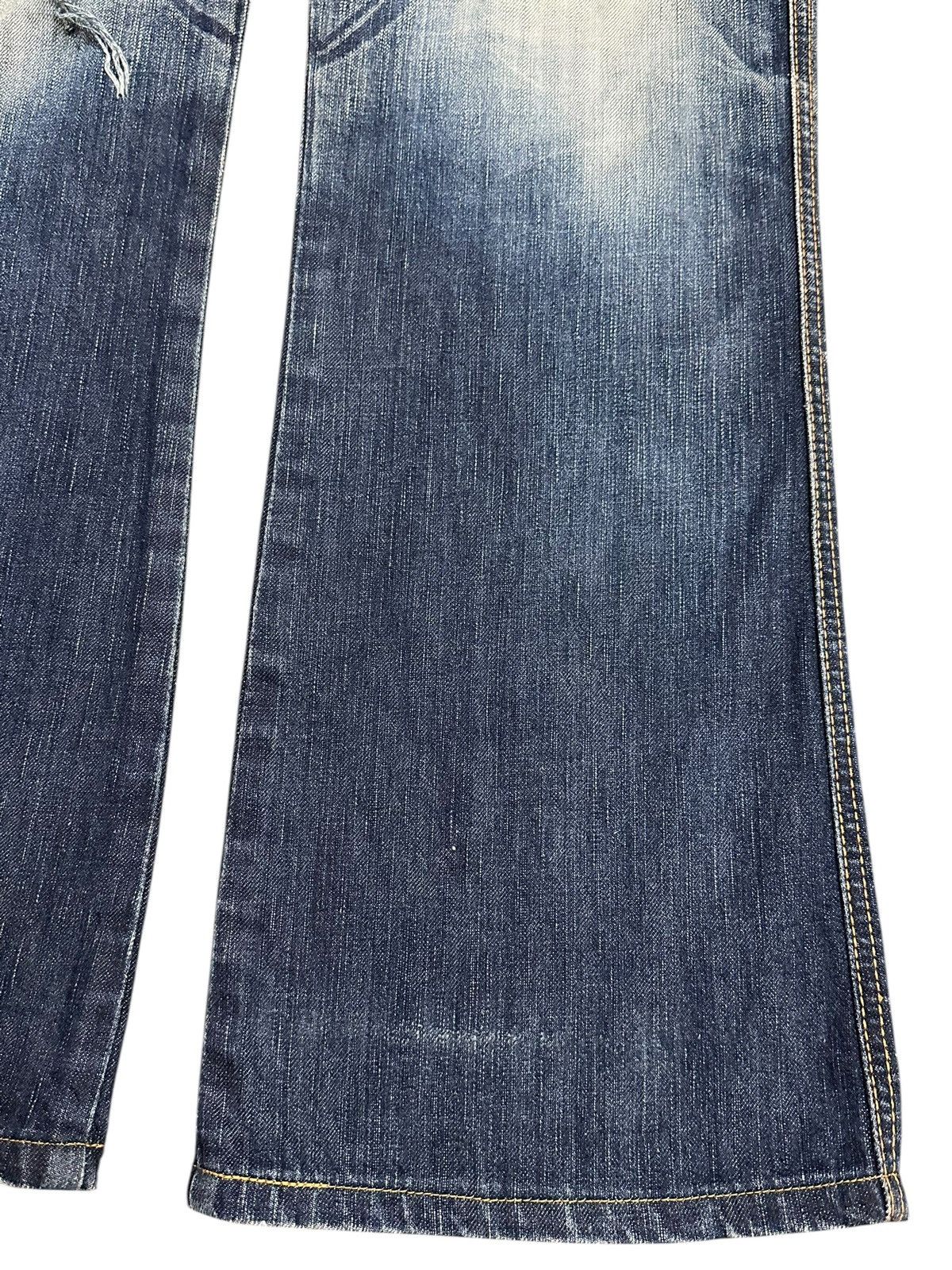 Edwin Vintage Edwin Blue Trip Faded Wash Distressed Bootcut Jeans Size US 34 / EU 50 - 8 Thumbnail