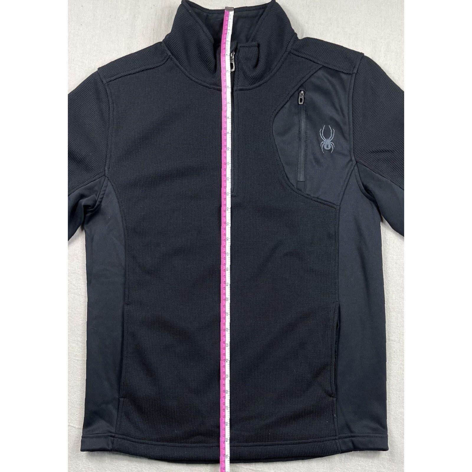 Spyder Spyder Mens Black 1/4 Zip Long Sleeve Athletic Pullover Sweater Size M Black Logo Mock Neck Casual Winter Cross Training Mens Size US M / EU 48-50 / 2 - 6 Thumbnail