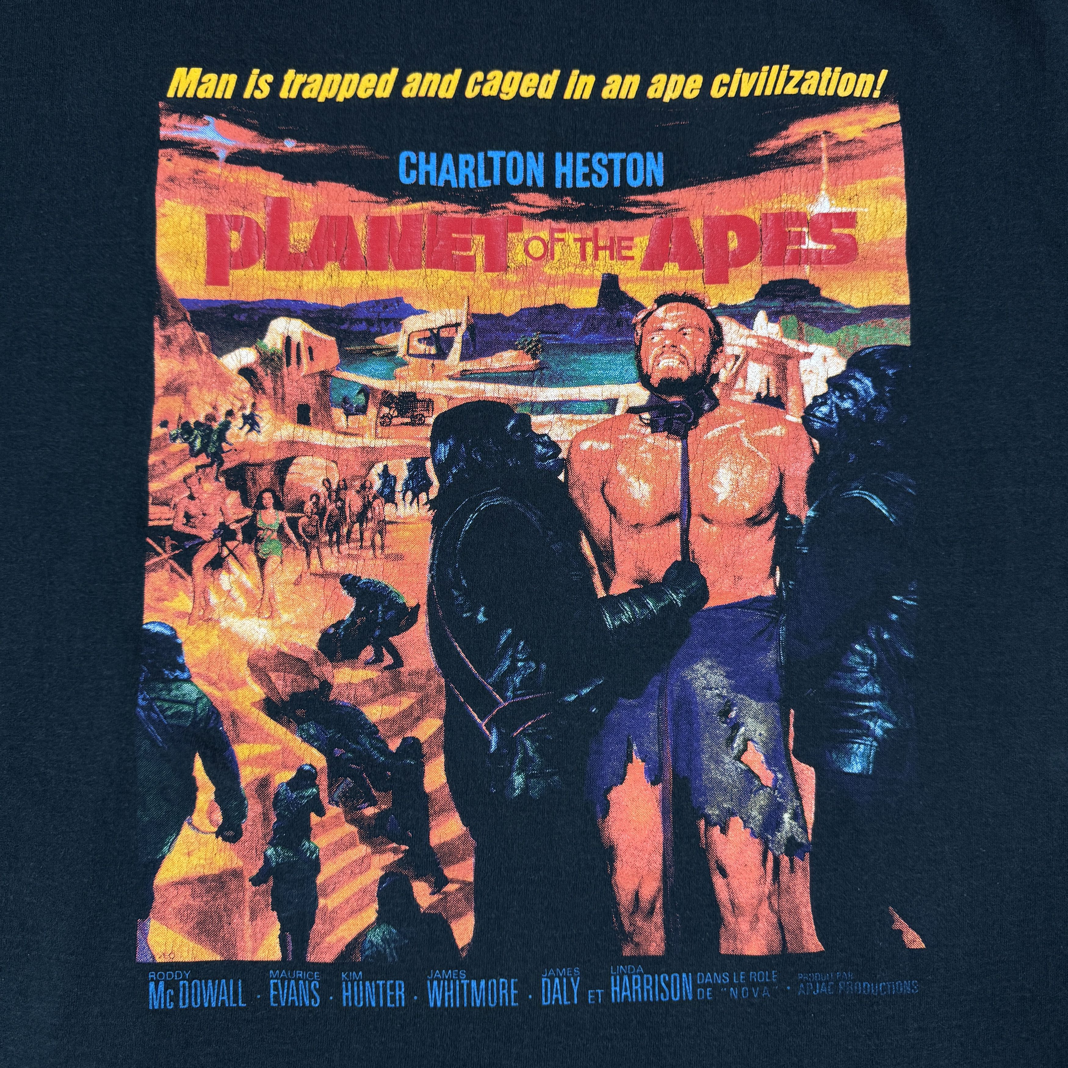 Vintage Vintage 90s Planet Of The Apes Tee Size US L / EU 52-54 / 3 - 3 Thumbnail
