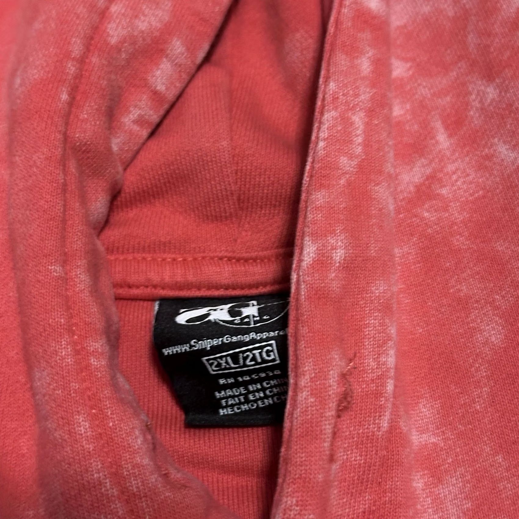 Kodak Sniper Gang Hoodie Men's 2XL Cotton Fleece Embroidered Glee Kodak Black Hooded Pullover Red All Seasons Adjustable Drawstring Regular Fit Size US XXL / EU 58 / 5 - 3 Thumbnail