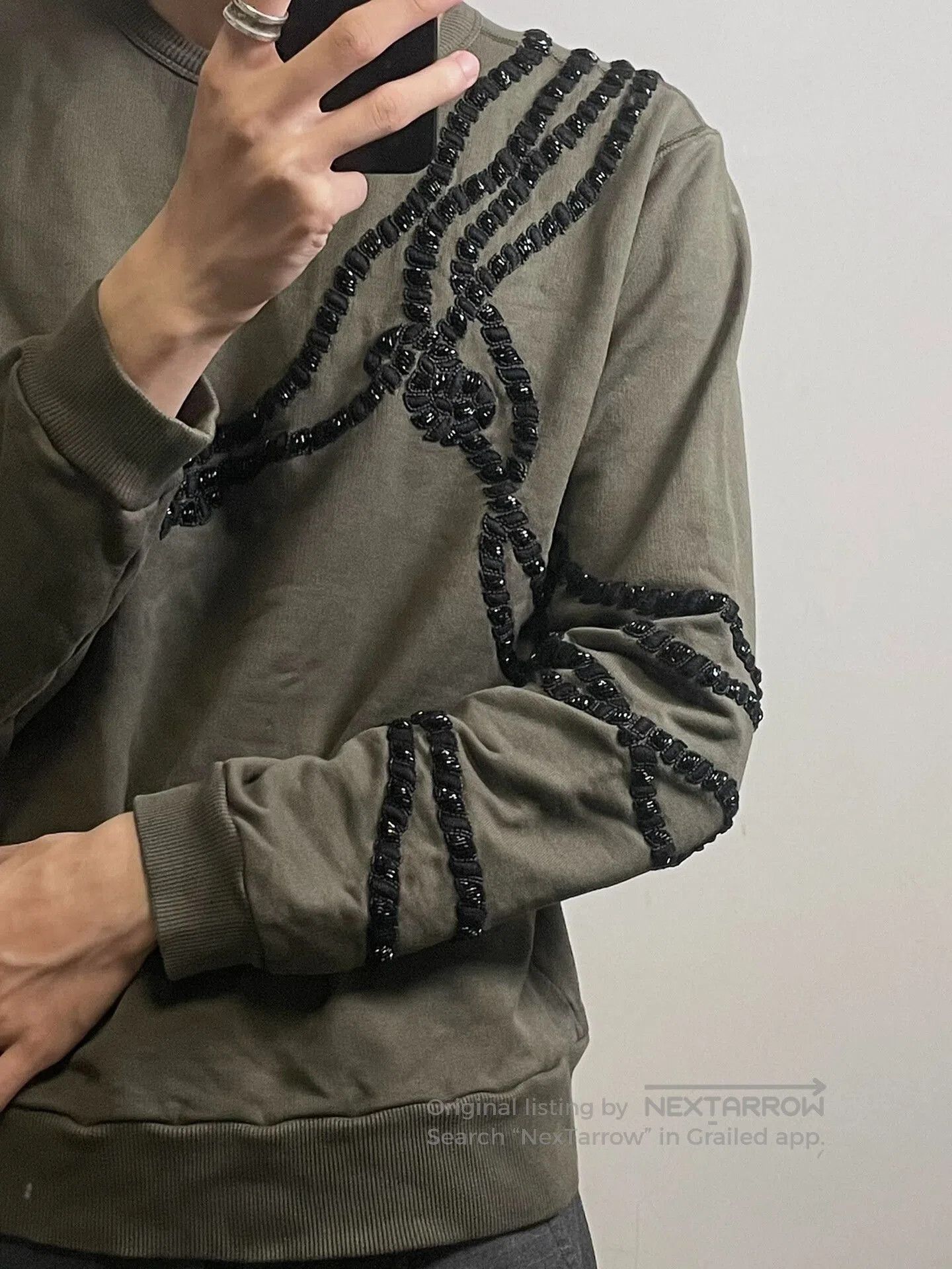 Dries Van Noten Dries Van Noten Beaded Embroidery Sweatshirt. Size M / US 6-8 / IT 42-44 - 1 Thumbnail