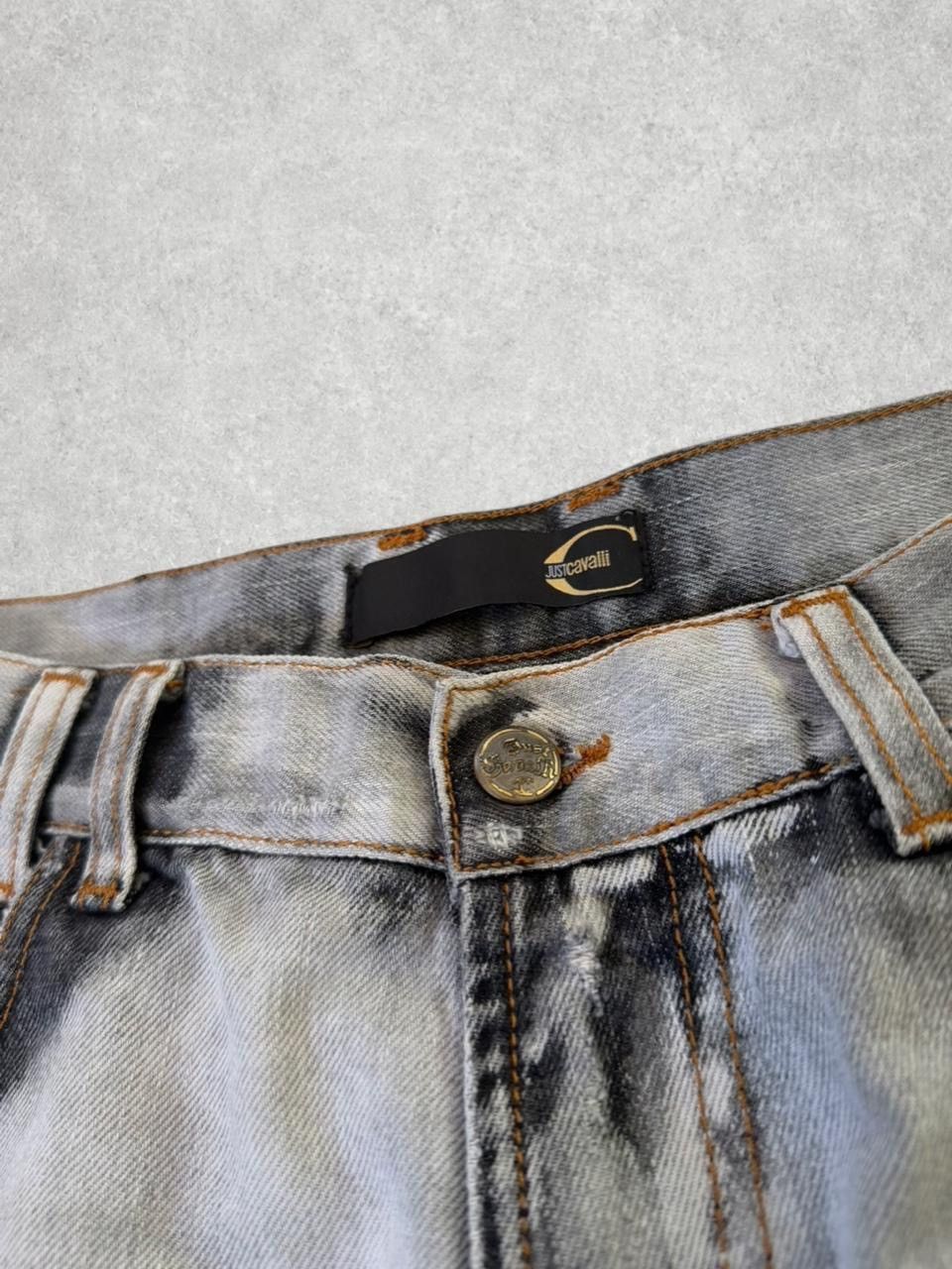 Just Cavalli 2000s Just Cavalli Black And Grey Jeans Size US 33 - 4 Thumbnail