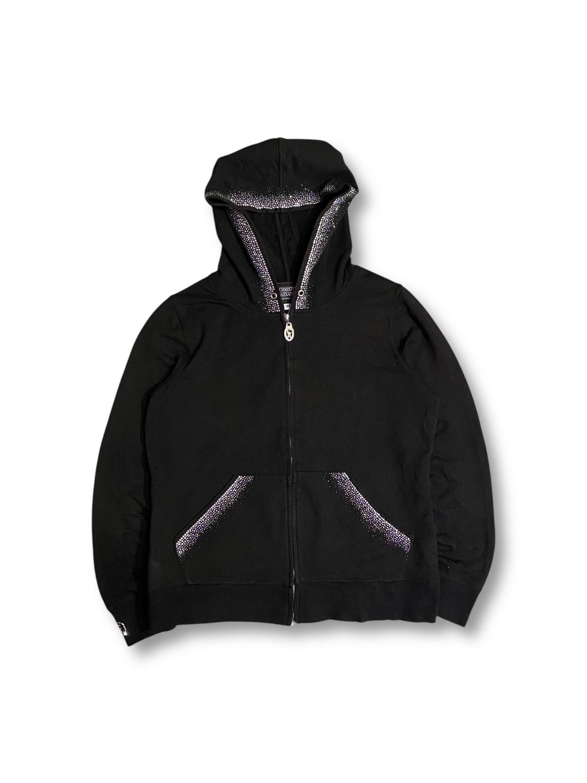 Japanese Brand Christine Alexander Crystal Full Zipper Hoodie Luxury Y2K Size M / US 6-8 / IT 42-44 - 1 Thumbnail