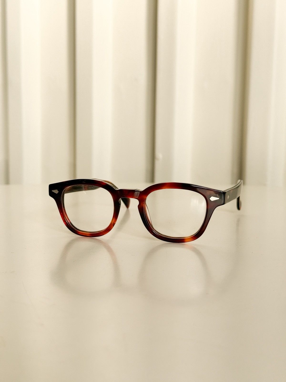 Vintage Vintage Amber Tortoise Eyeglasses Tart Arnel Style 44-22 5¾ Size 44 - 18 Thumbnail