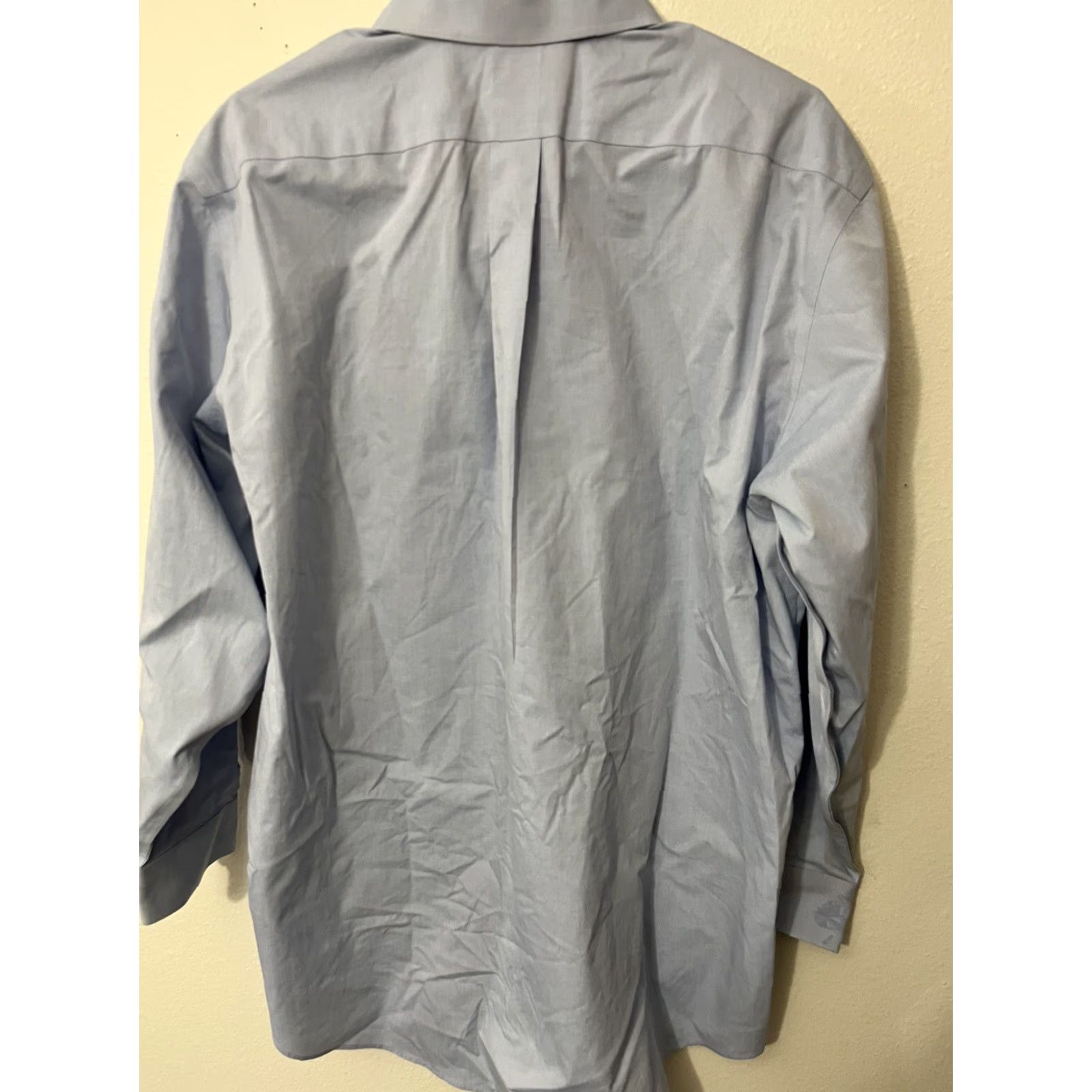 Brooks Brothers VINTAGE Brooks Brothers Dress Shirt Mens 16.5 Non-Iron Cotton Blue Solid Madison Long Sleeve Classic Regular Fit Size US L / EU 52-54 / 3 - 2 Thumbnail
