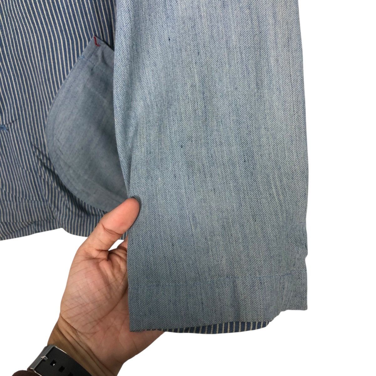 Japanese Brand Atelier SAB Multi-Stripe Work Jacket Hickory Issey Miyake Size US M / EU 48-50 / 2 - 16 Thumbnail