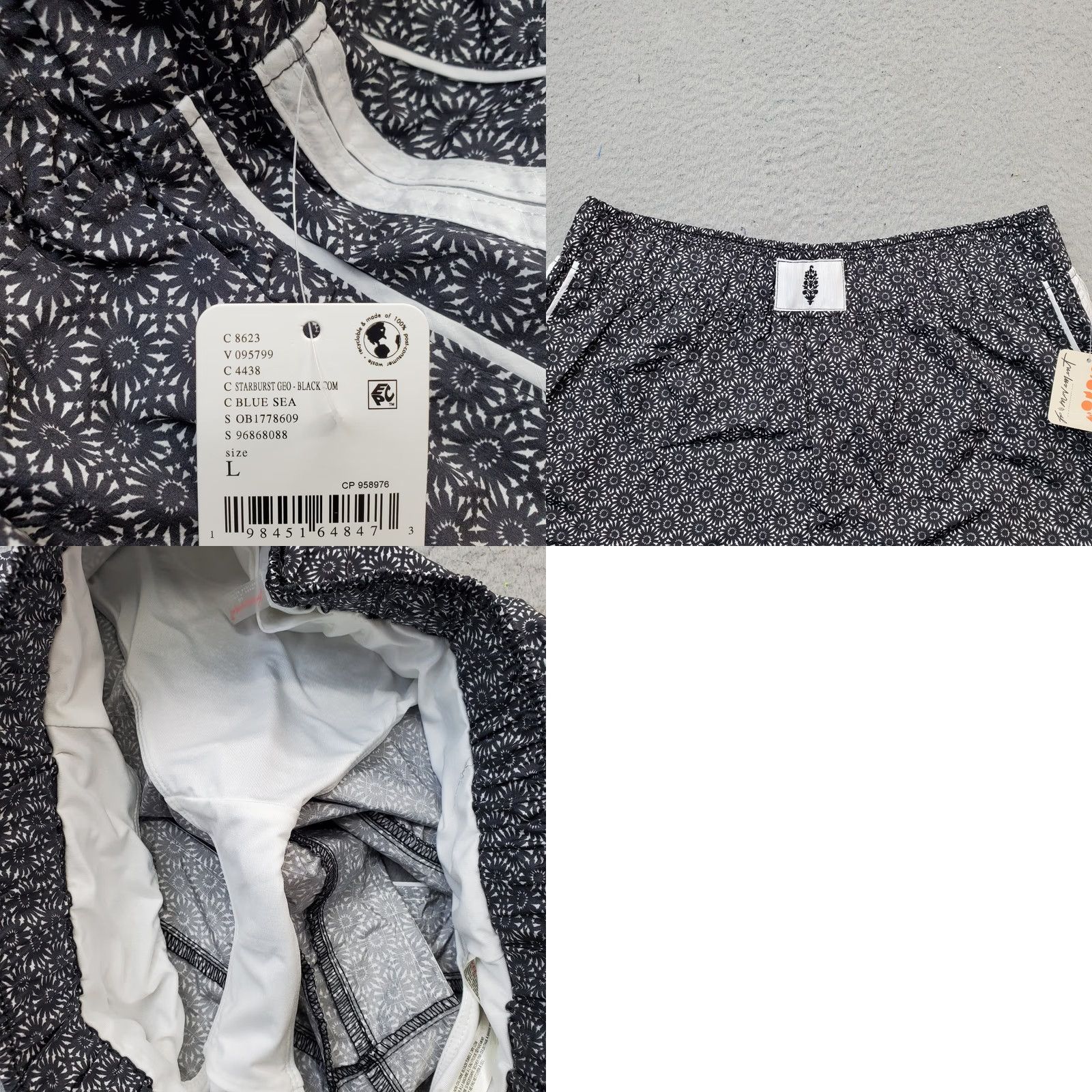 Free People Free People Movement Varsity Blues Shorts Womens L Multicolor Starburst Geo OB1778609 Size 36" / US 14 / IT 50 - 8 Thumbnail