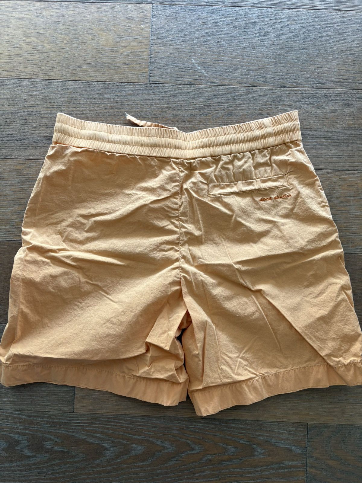 Acne Studios Pastel Orange Twill Embroidered Shorts Size US 32 / EU 48 - 2 Thumbnail