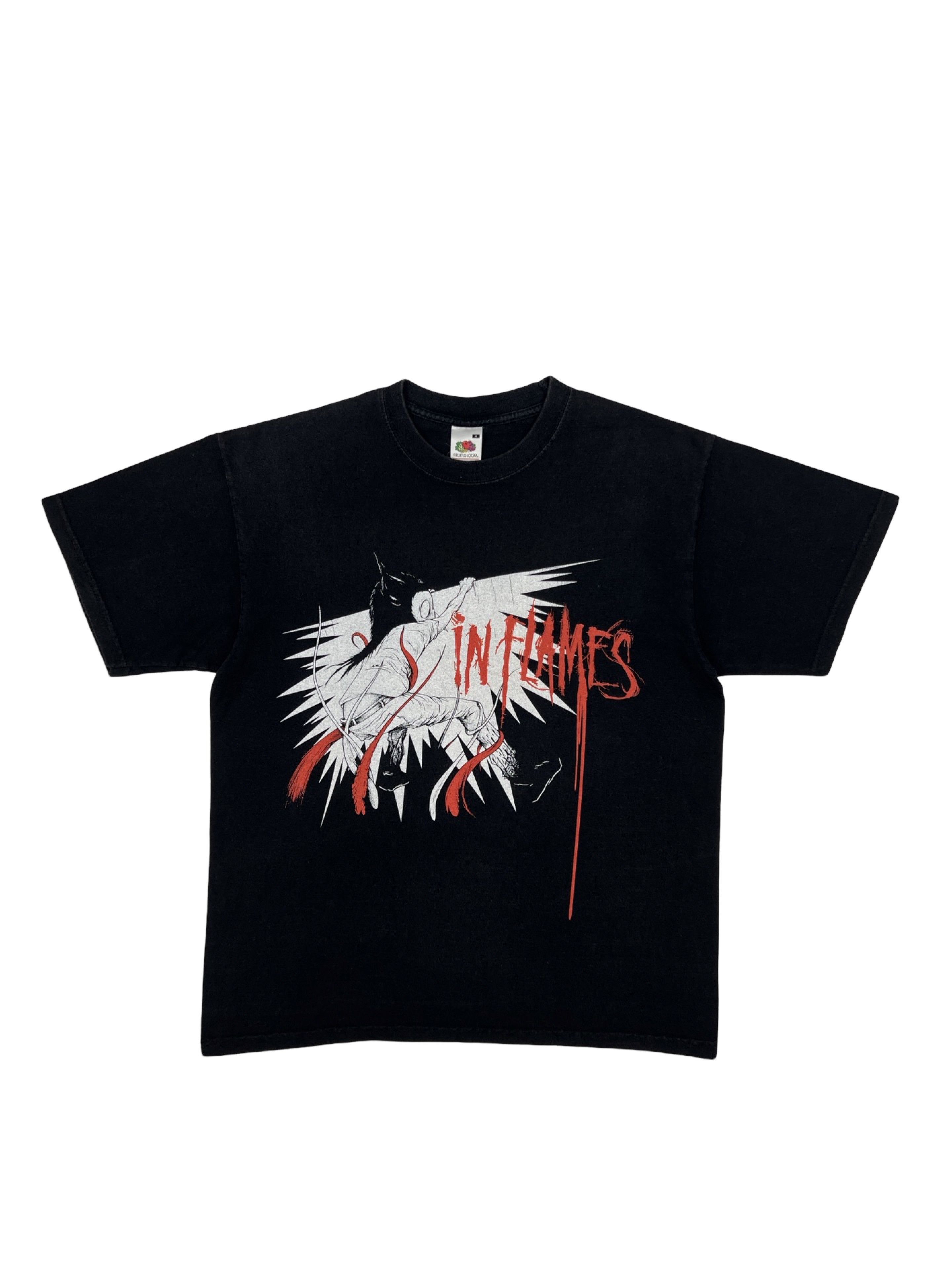 Band Tees × Vintage Y2K In Flames Band Graphic Printed Tee Size US S / EU 44-46 / 1 - 1 Thumbnail
