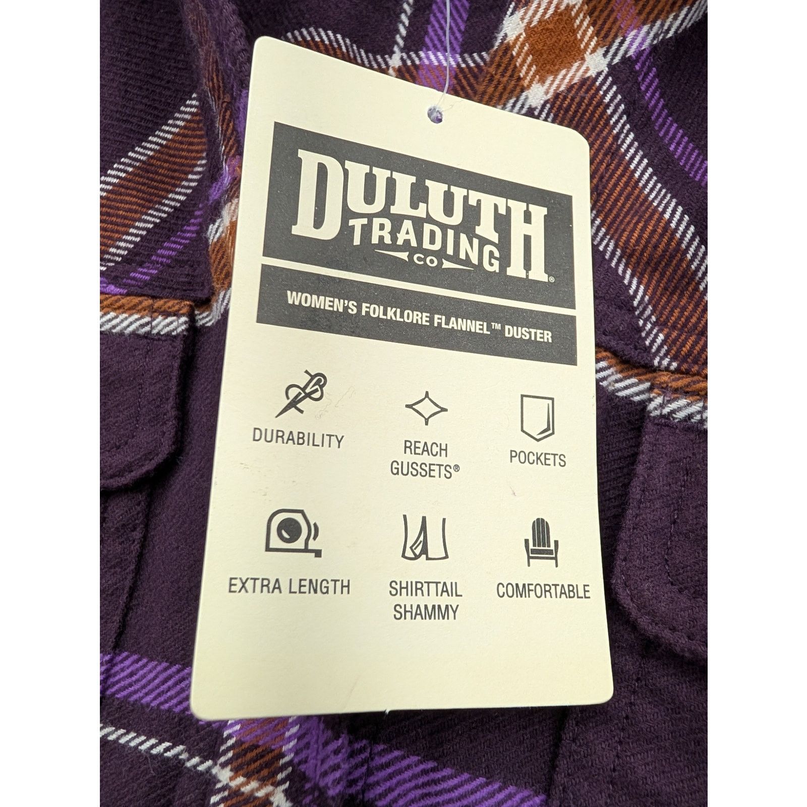 Urban Outfitters NWT Duluth Trading Co Women's Folklore Flannel Duster Size M / US 6-8 / IT 42-44 - 2 Thumbnail