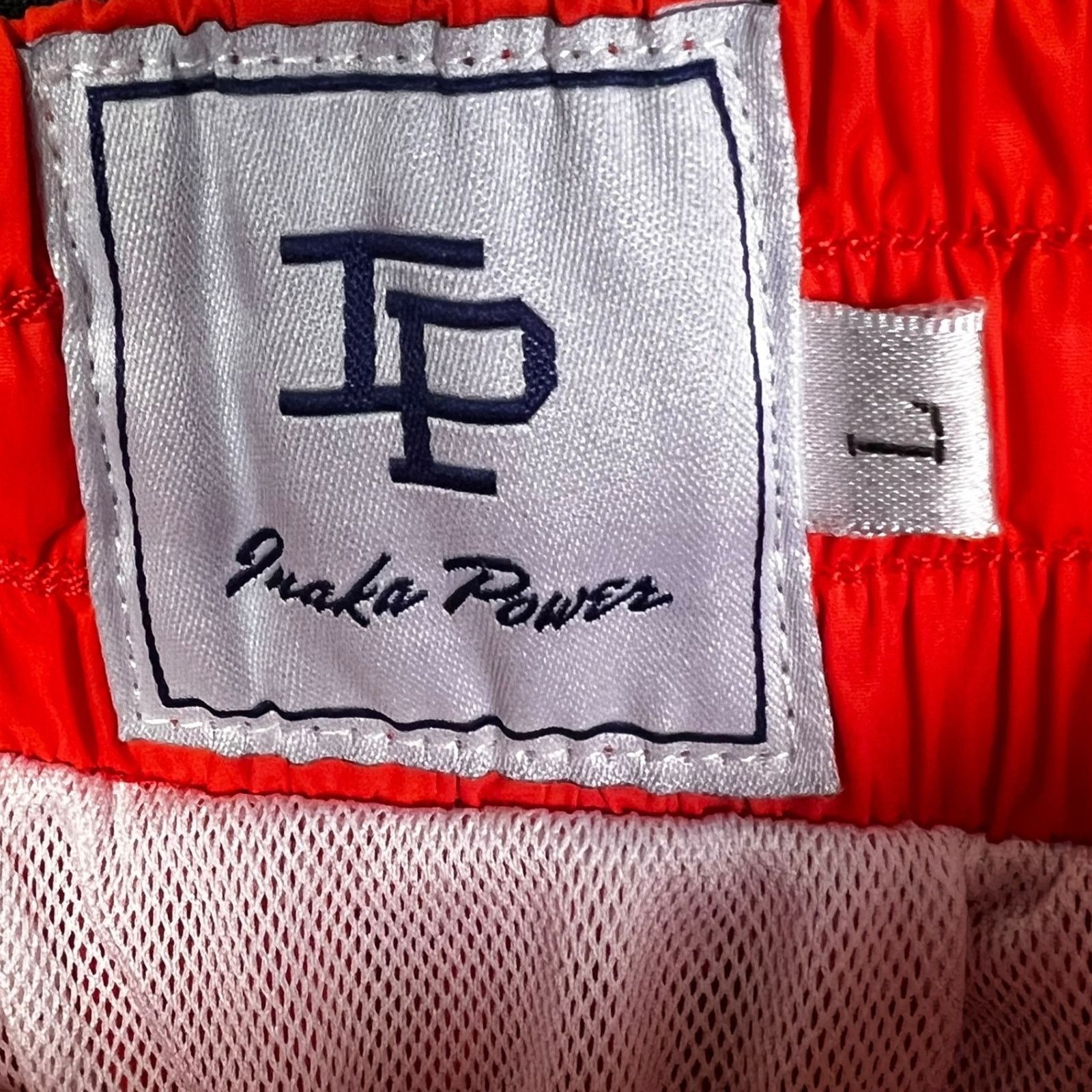 Other Inaka Power Men L Orange Elastic Waist 5" Inseam Swim Trunks Size US 36 / EU 52 - 5 Thumbnail