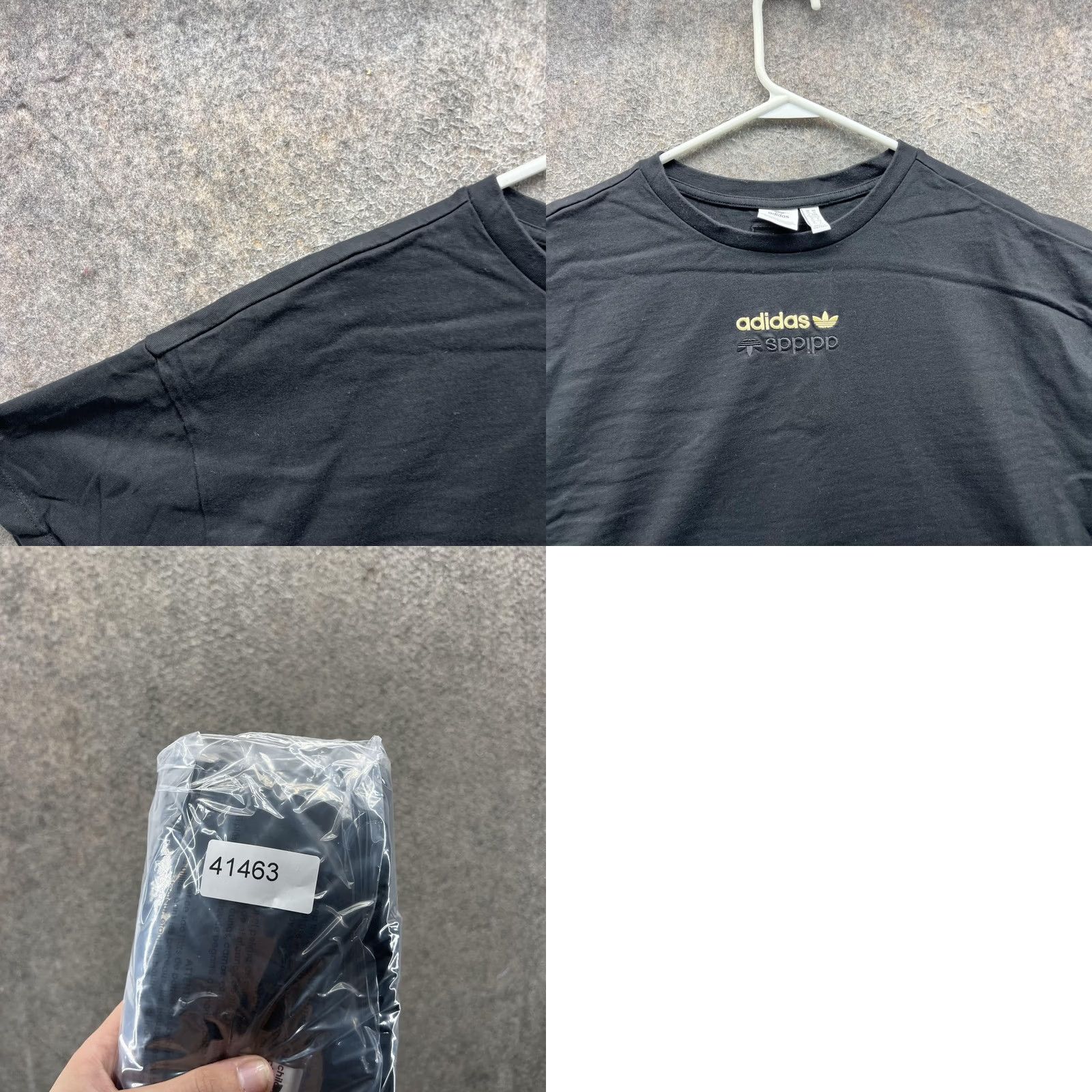 Adidas Adidas Shirt Womens Medium Black Cropped Trefoil Logo Crew Neck Short Sleeve Top Size M / US 6-8 / IT 42-44 - 8 Thumbnail