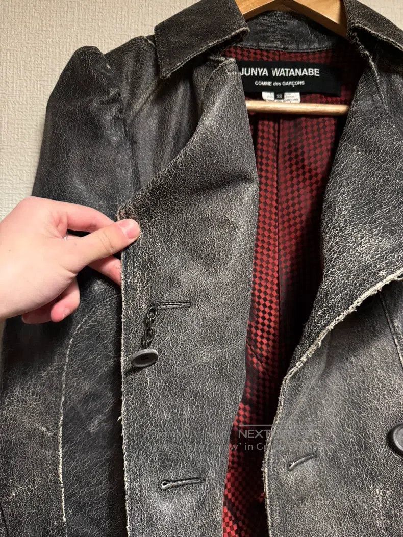 Junya Watanabe Junya Watanabe Cracked Deconstructed Leather Jacket Size XS / US 0-2 / IT 36-38 - 5 Thumbnail